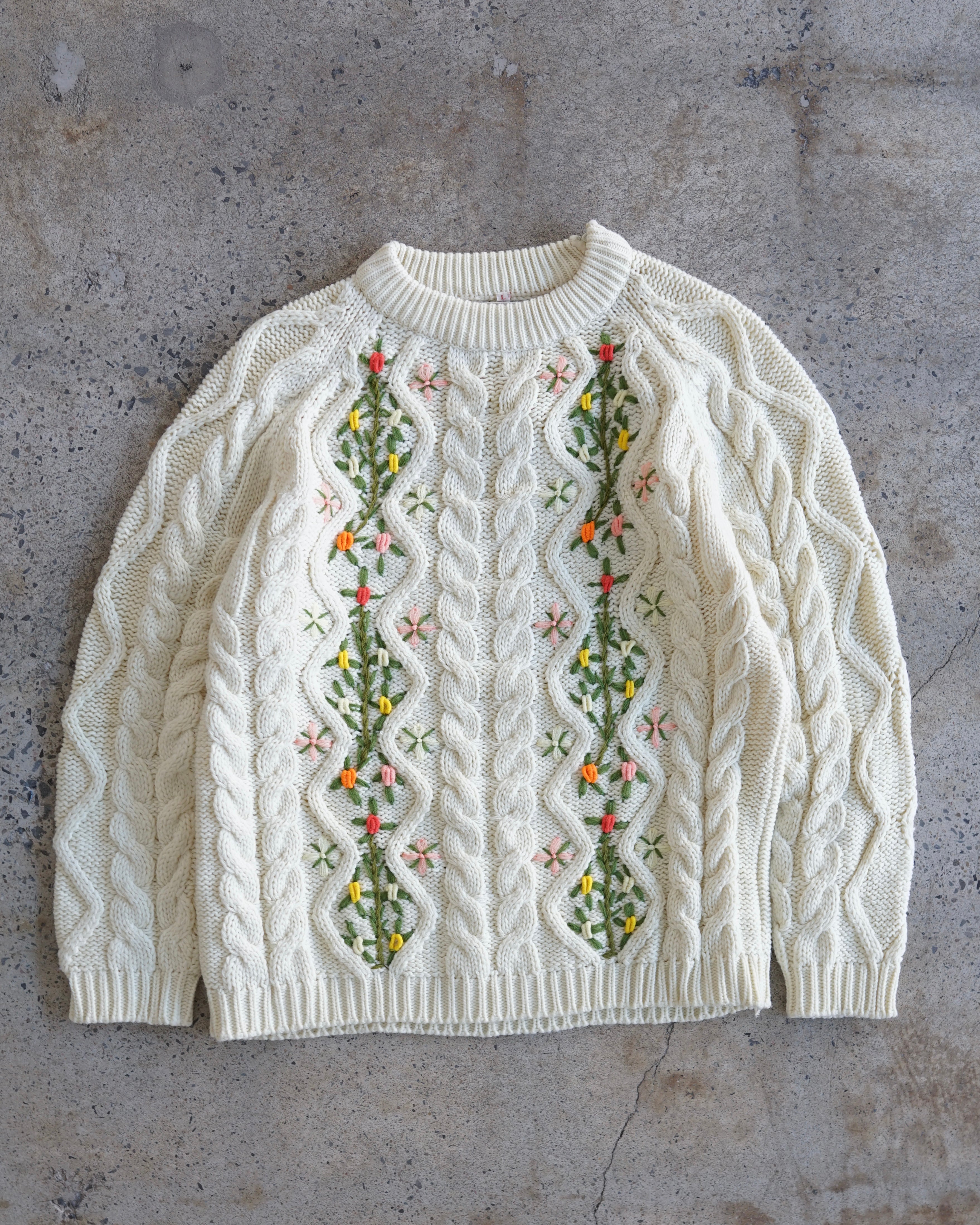 kimlon flowers knit sweater – Chez Claude Vintage