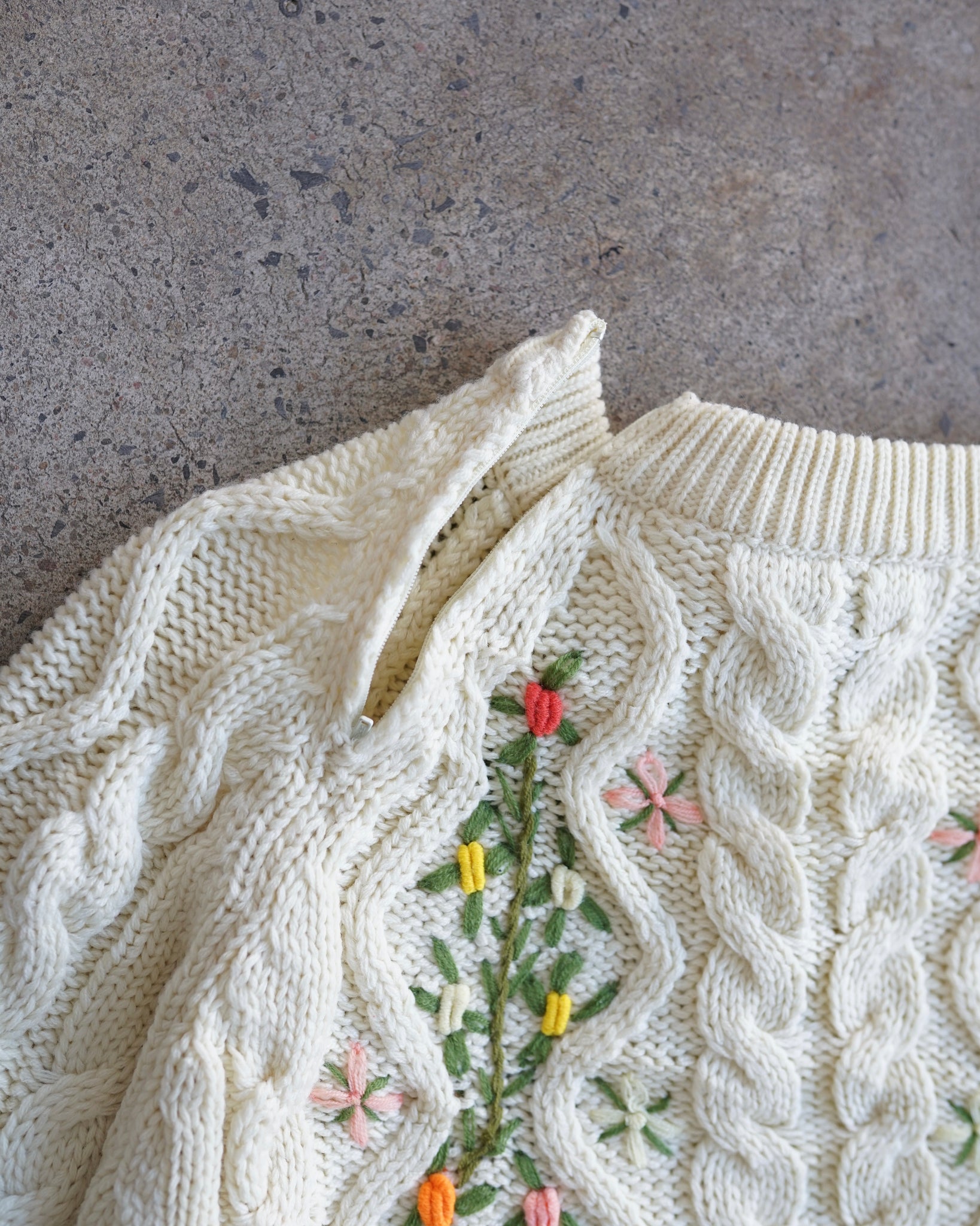 kimlon flowers knit sweater – Chez Claude Vintage