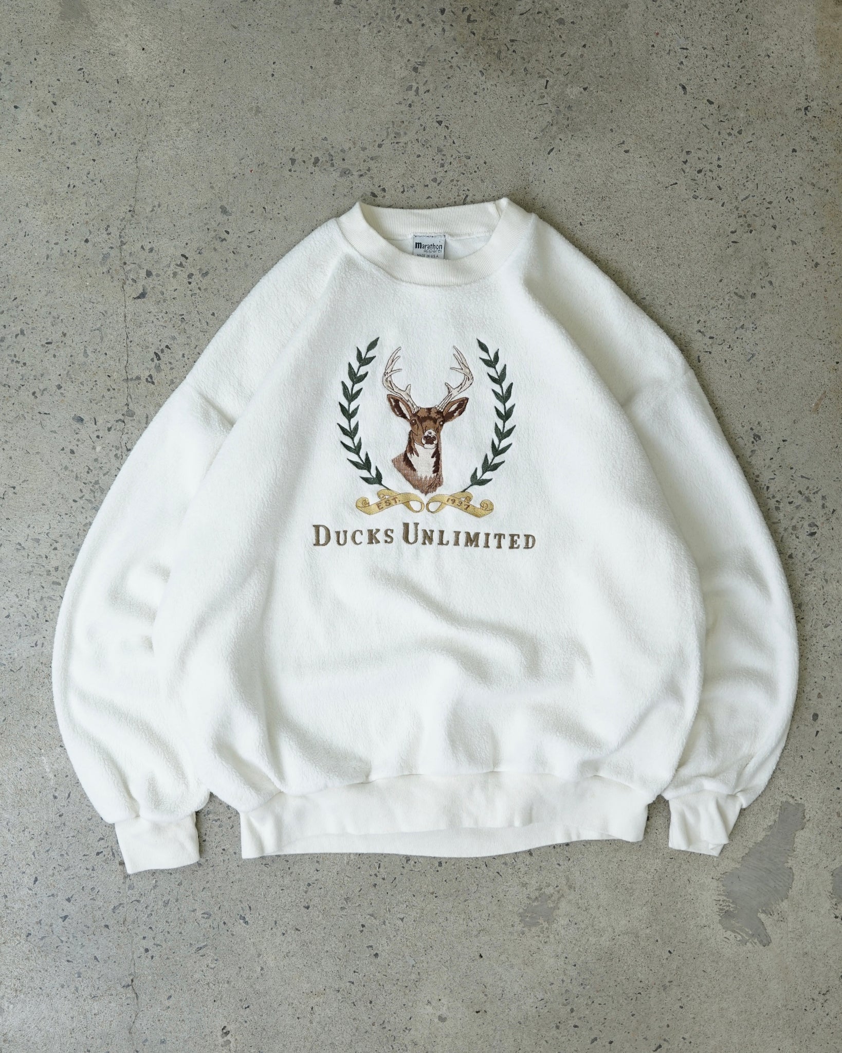 ducks unlimited fleece crewneck