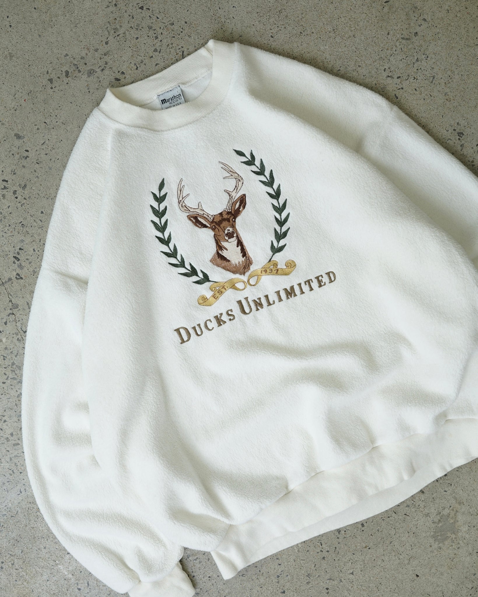 ducks unlimited fleece crewneck