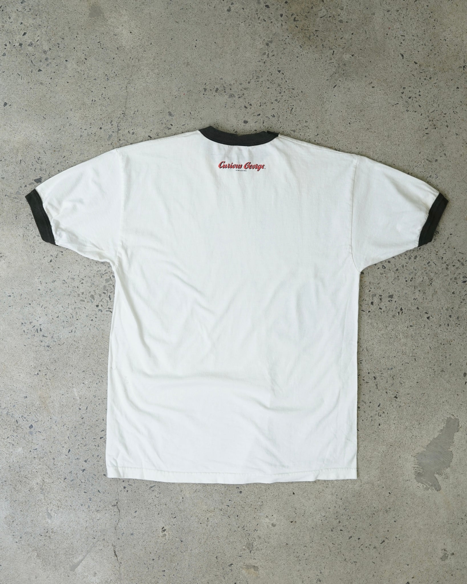 curious george 1995 ringer t-shirt