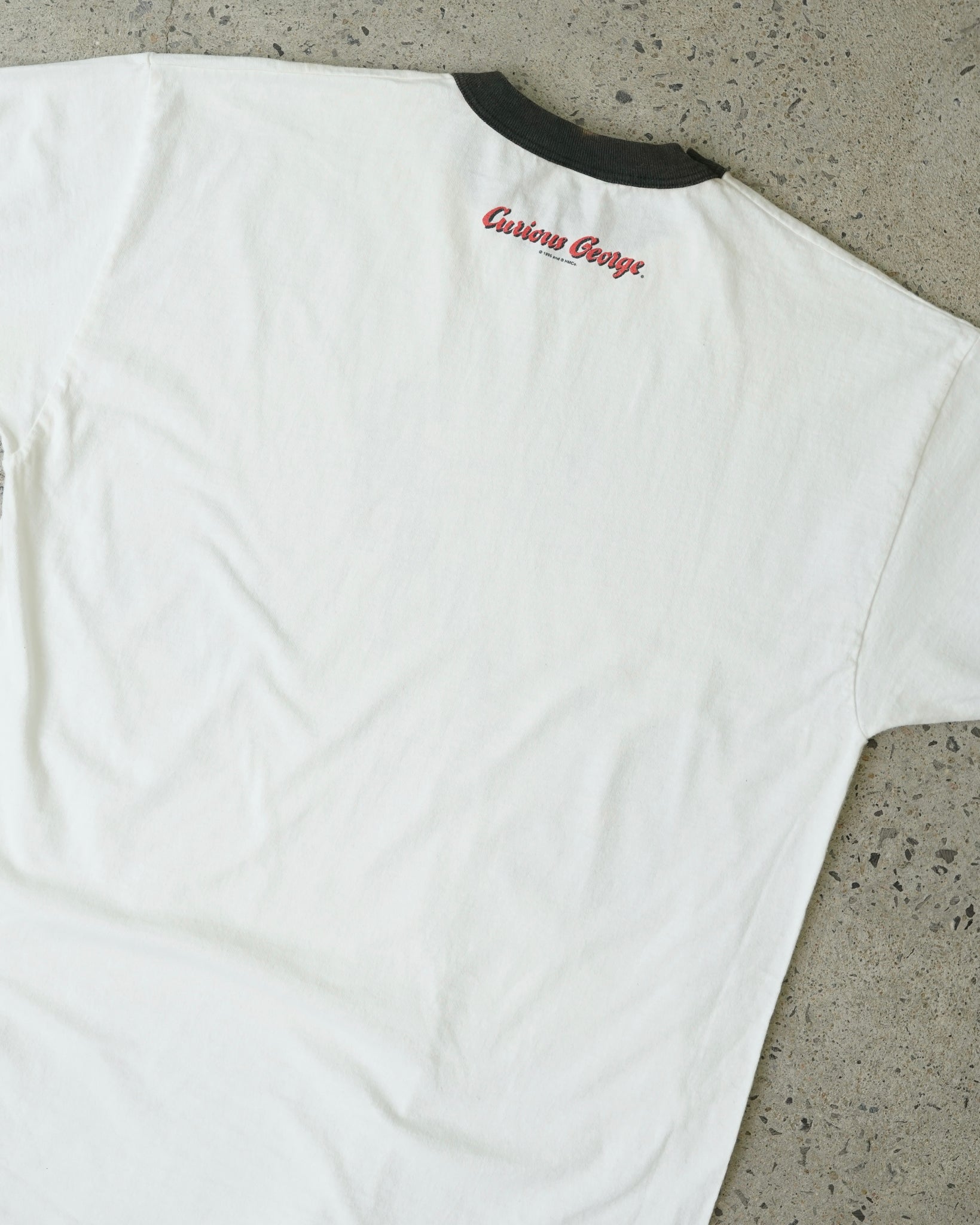 curious george 1995 ringer t-shirt