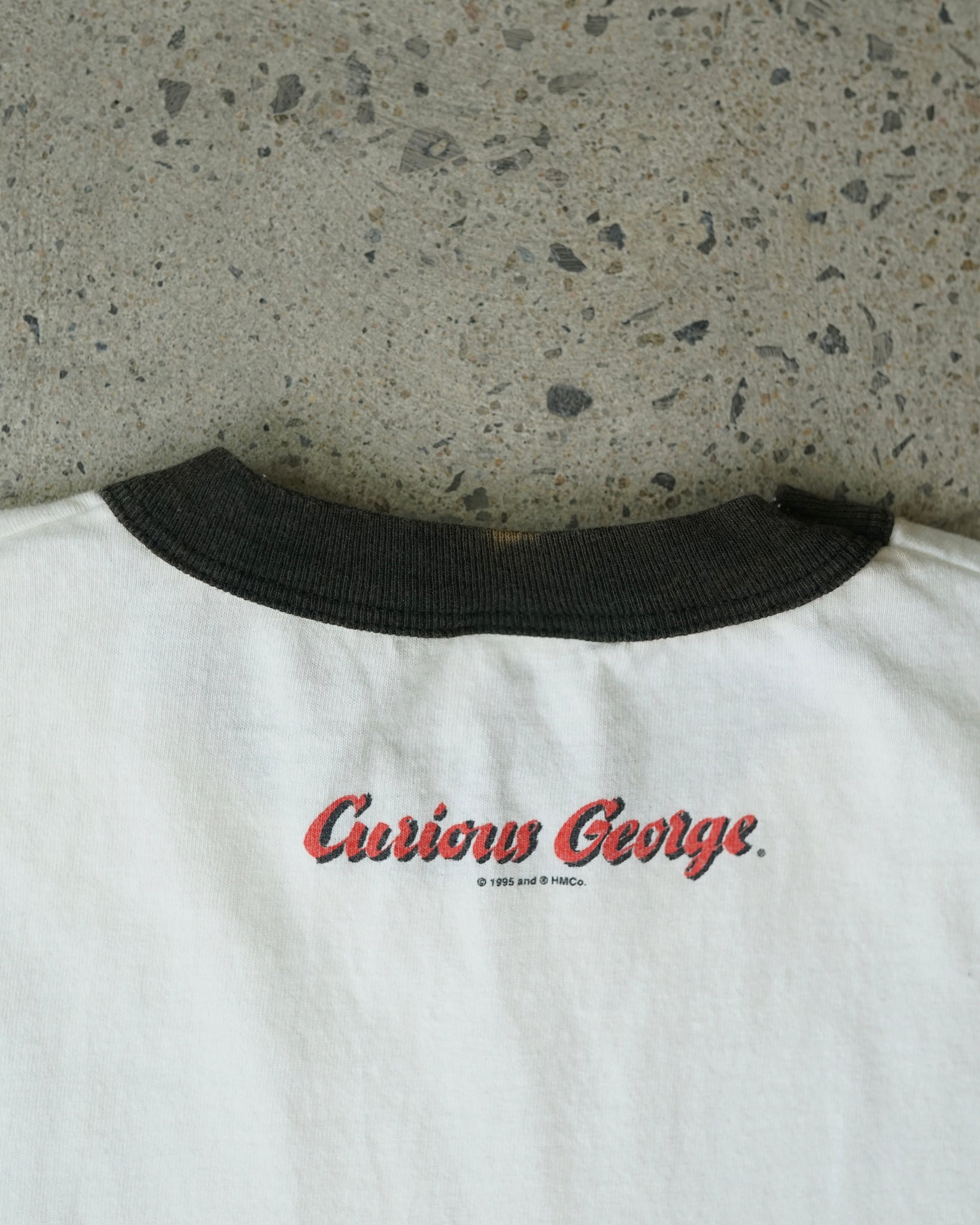 curious george 1995 ringer t-shirt