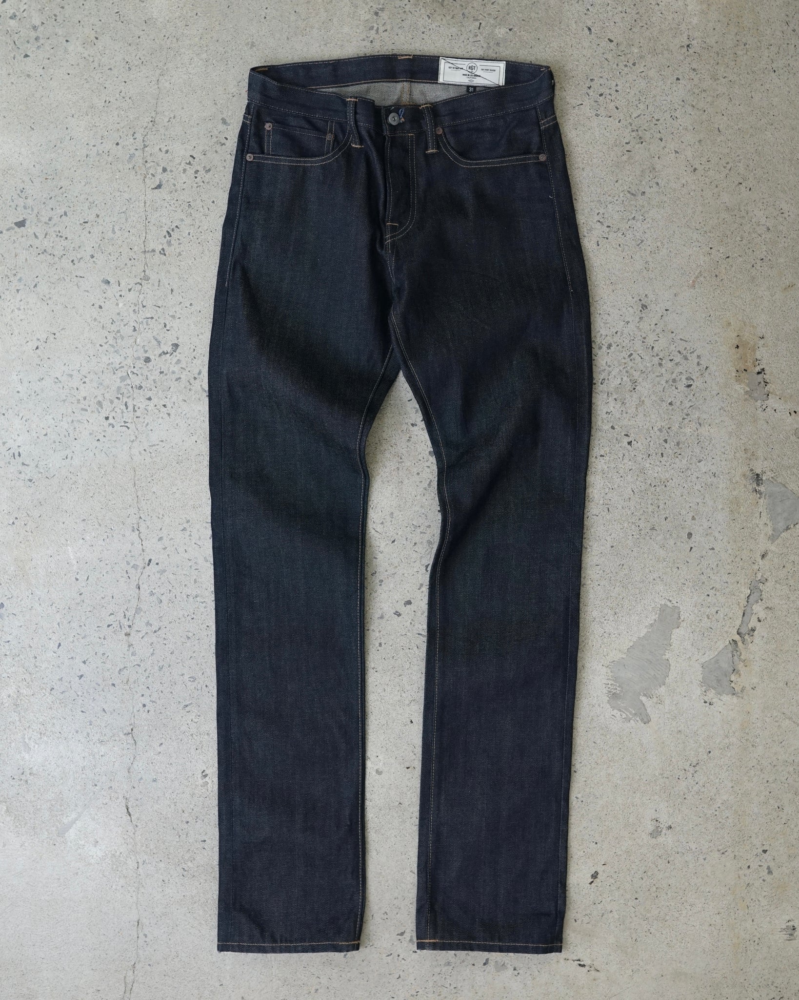 rgt selvedge raw denim jeans