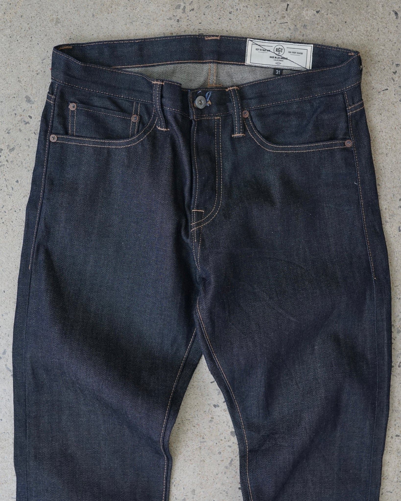 rgt selvedge raw denim jeans