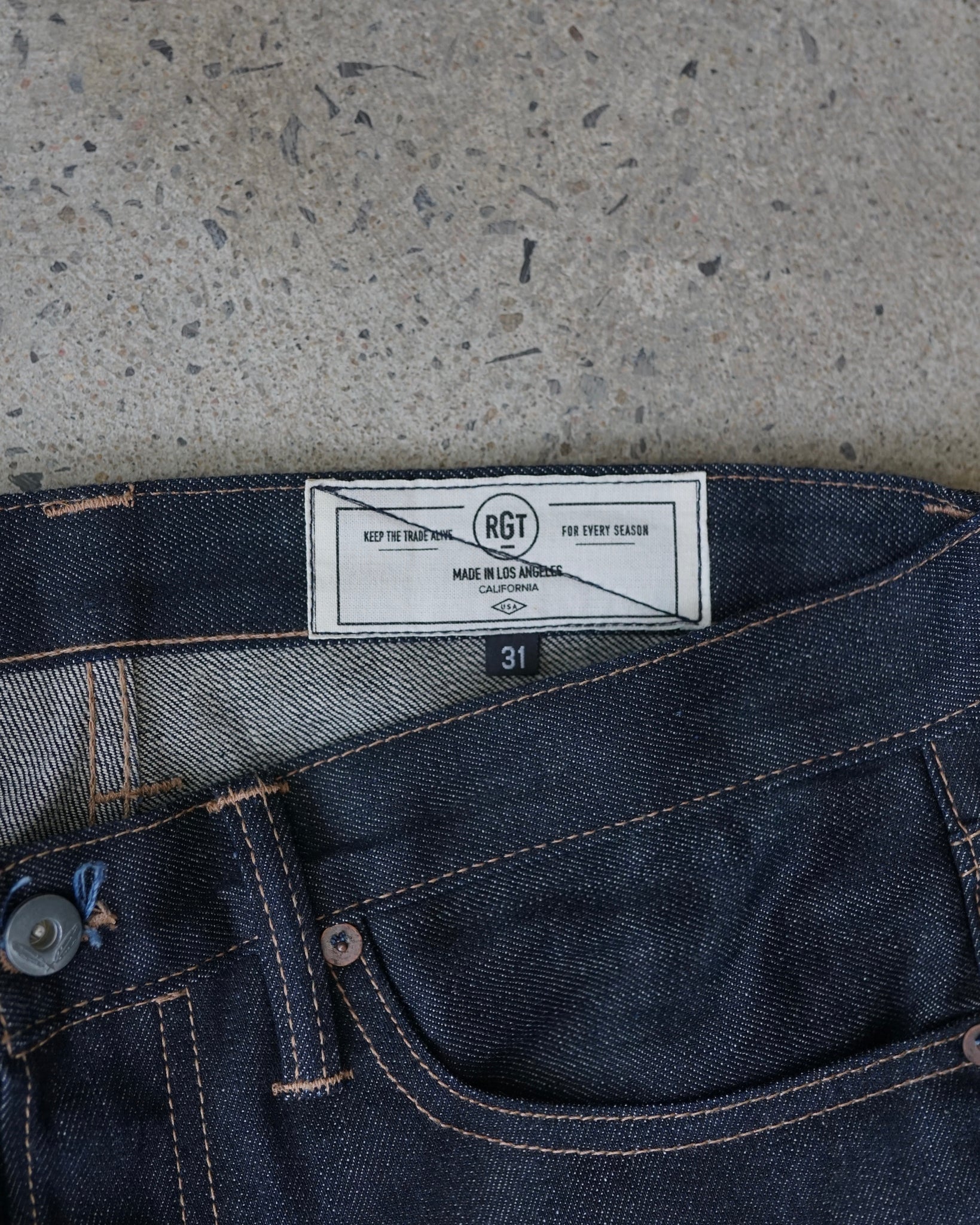 rgt selvedge raw denim jeans