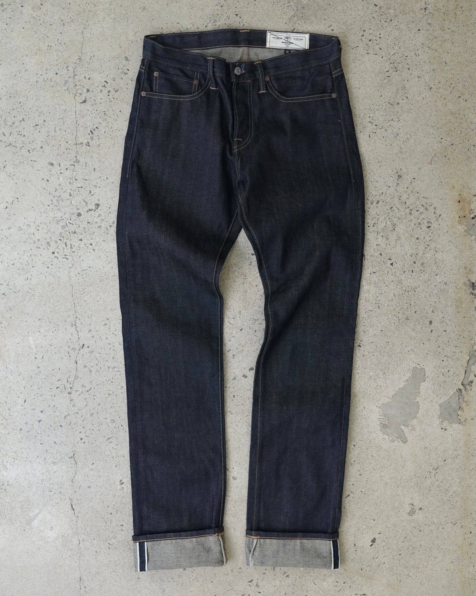 rgt selvedge raw denim jeans