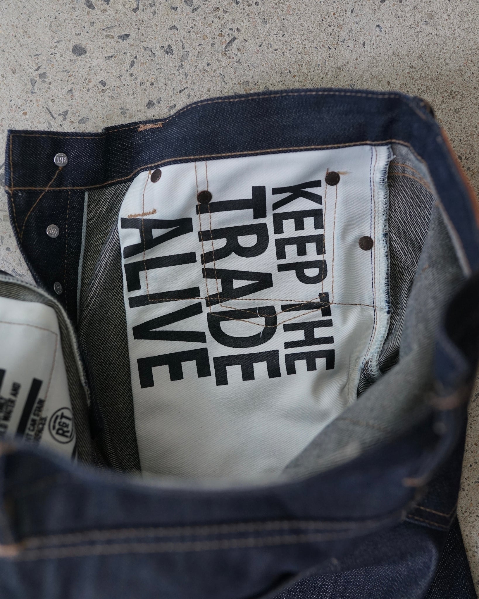 rgt selvedge raw denim jeans