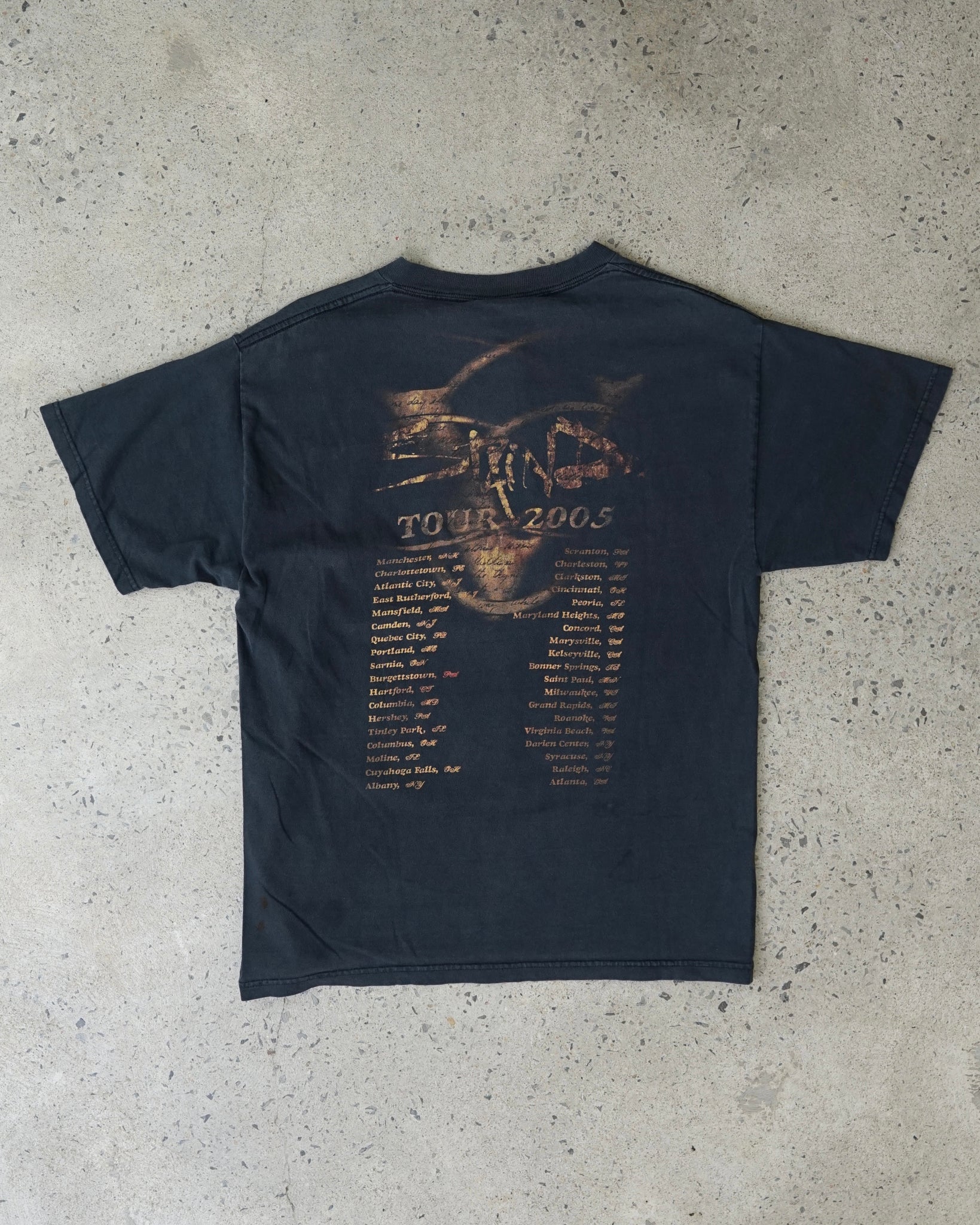 staind tour 2005 rock band t-shirt
