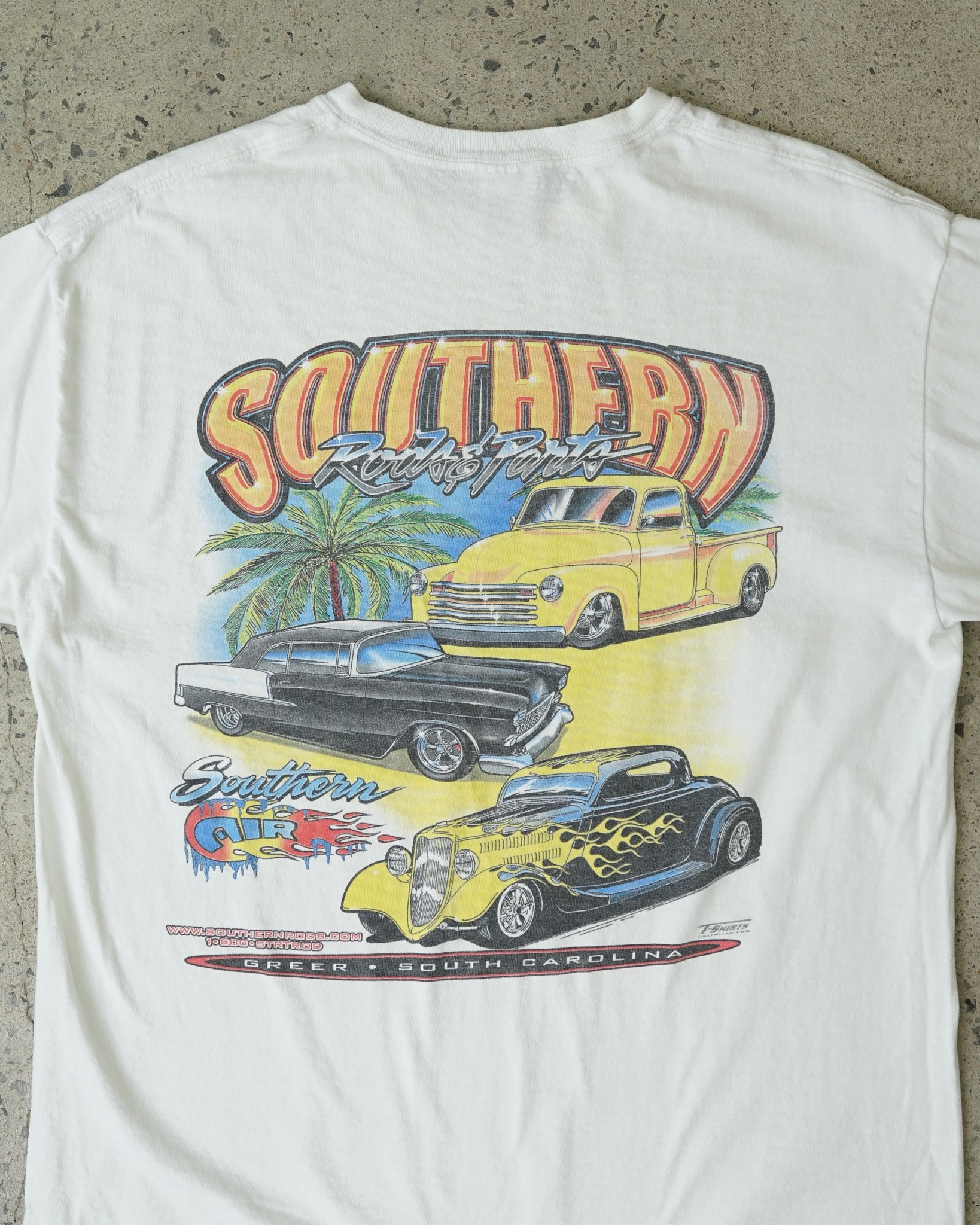 southern rods and parts cars t-shirt
