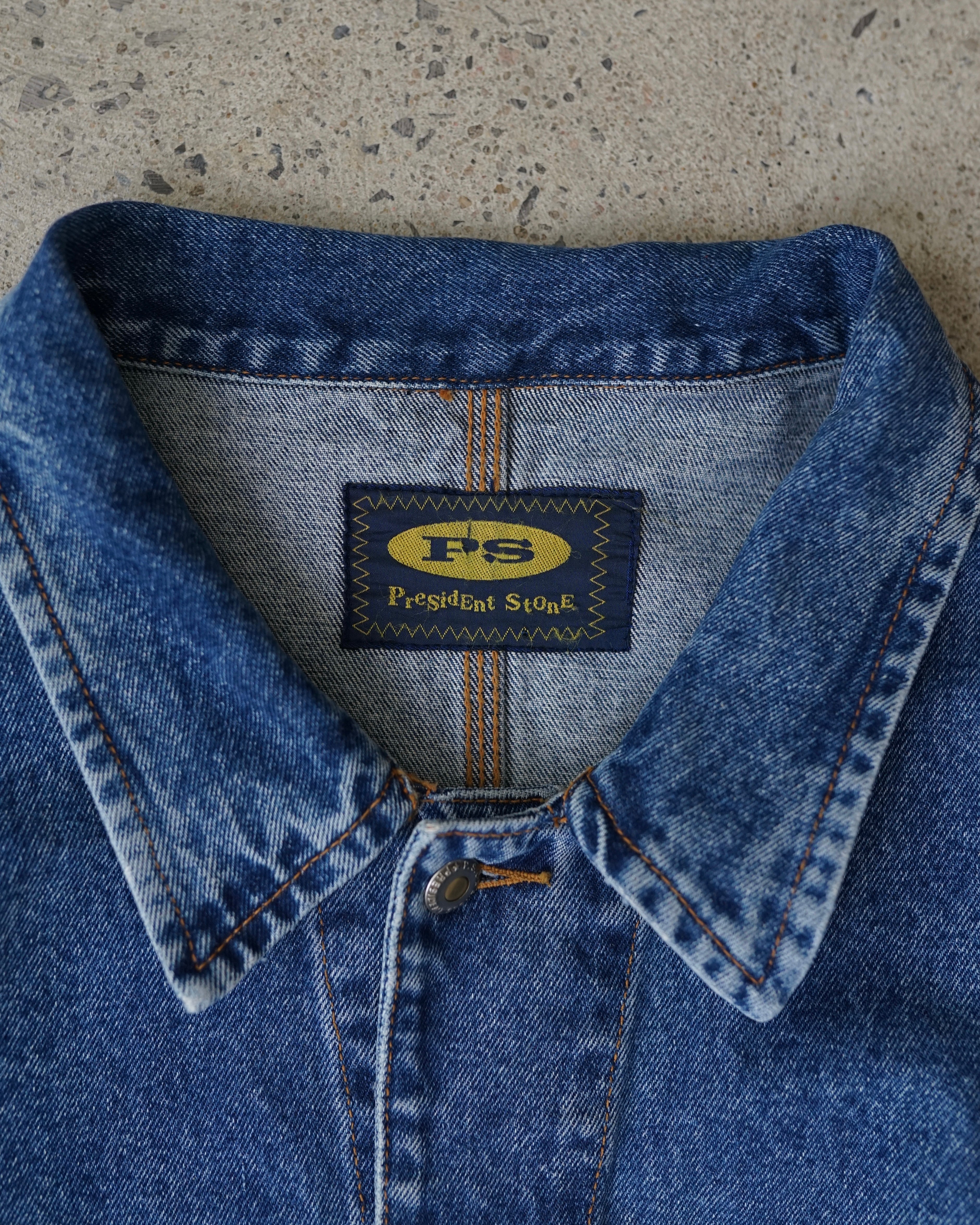 president stone denim jacket – Chez Claude Vintage