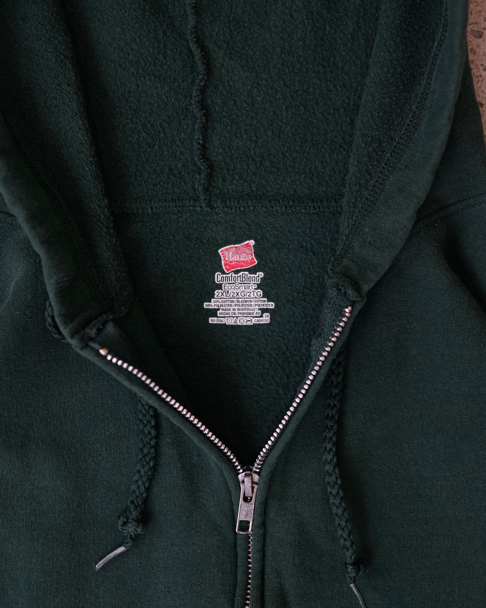 hanes blank zip-up hoodie