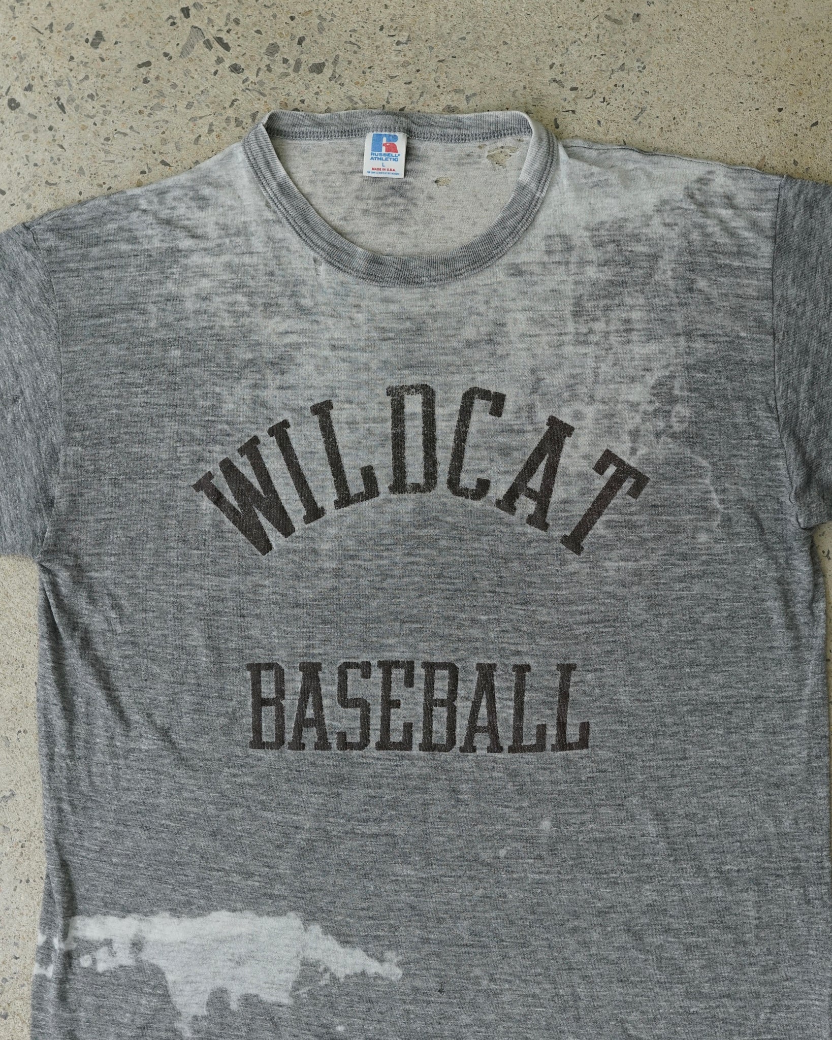 wildcat baseball russell athletic paper thin t-shirt