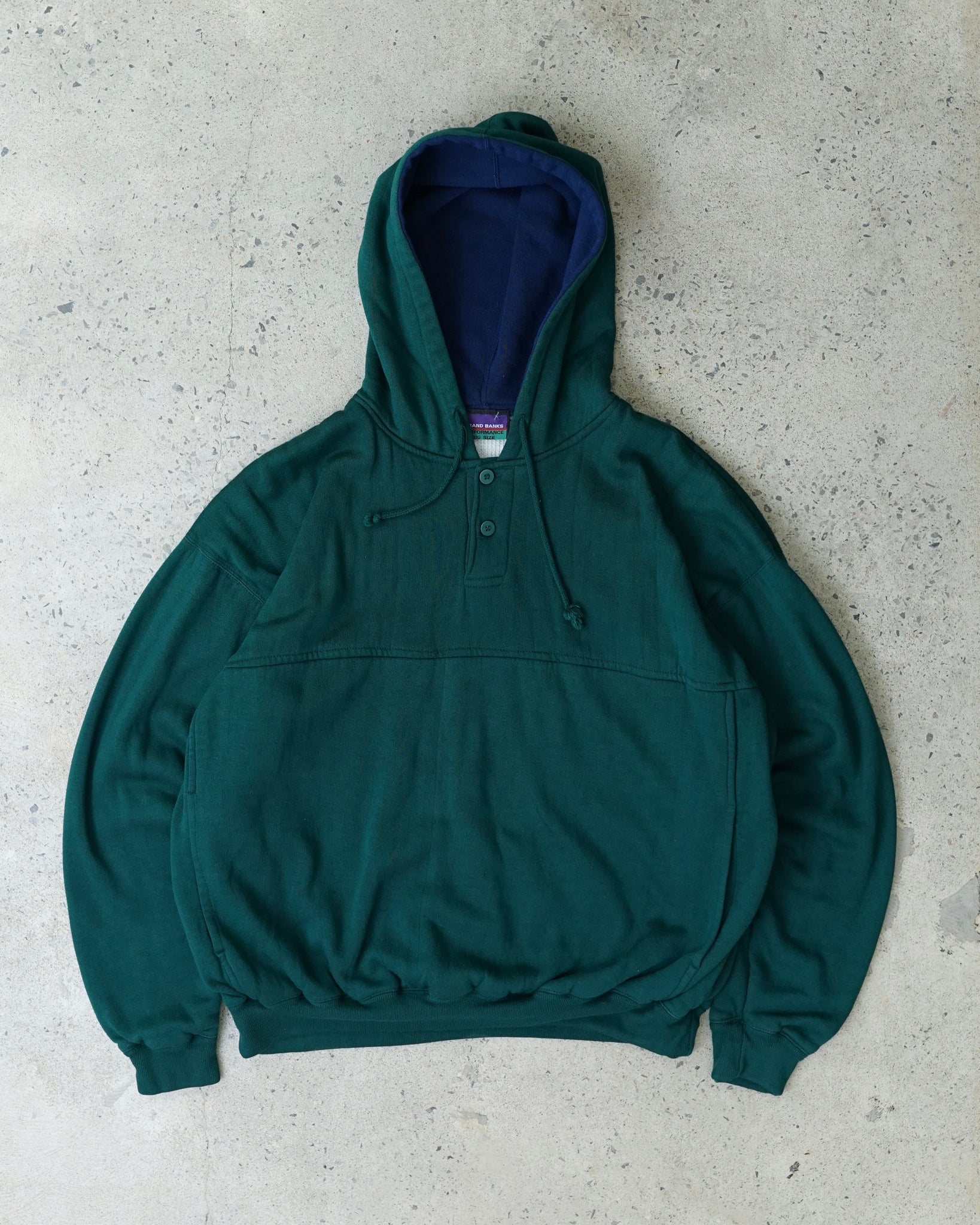 grand banks 1/4 button-up hoodie