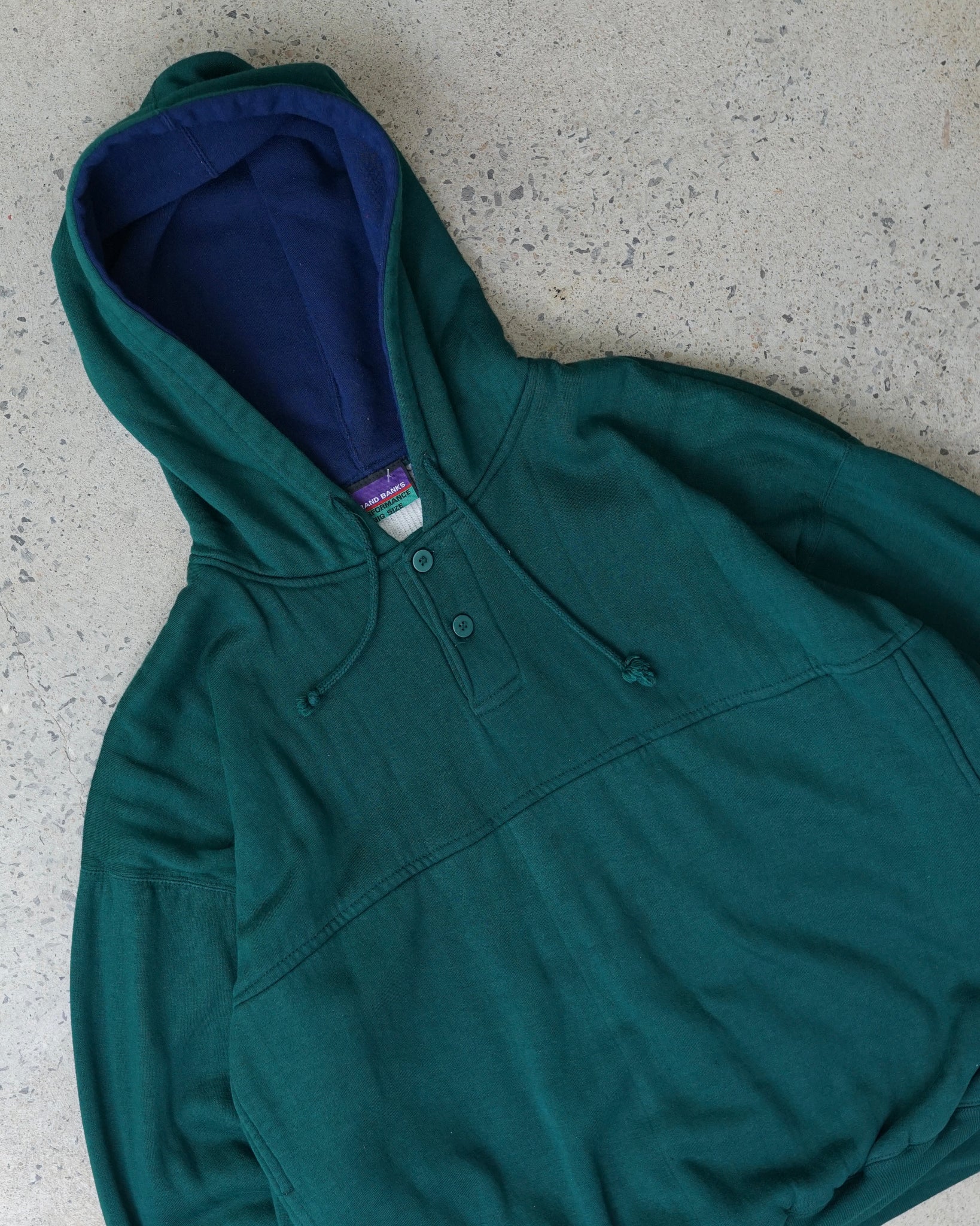 grand banks 1/4 button-up hoodie