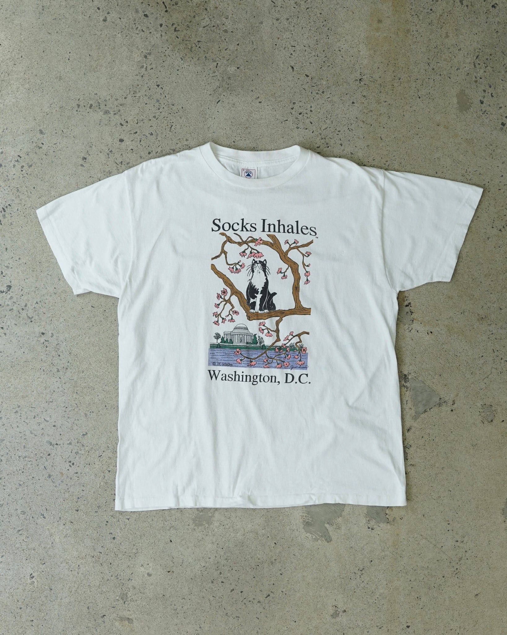 socks inhales washington d.c. t-shirt