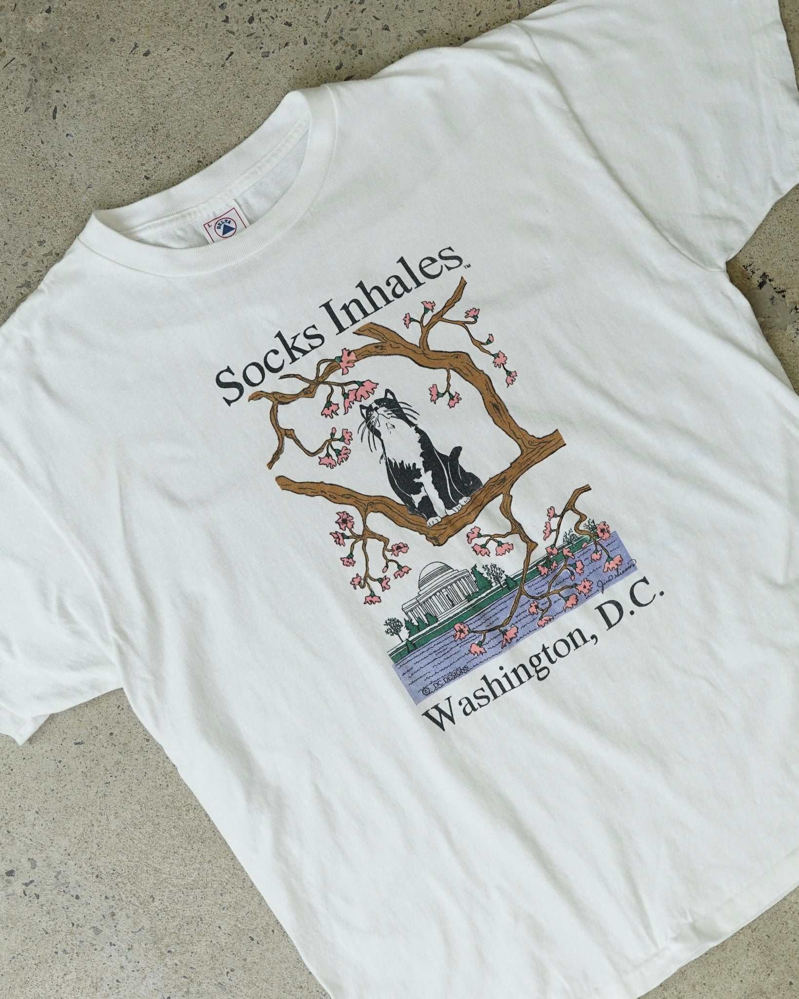 socks inhales washington d.c. t-shirt