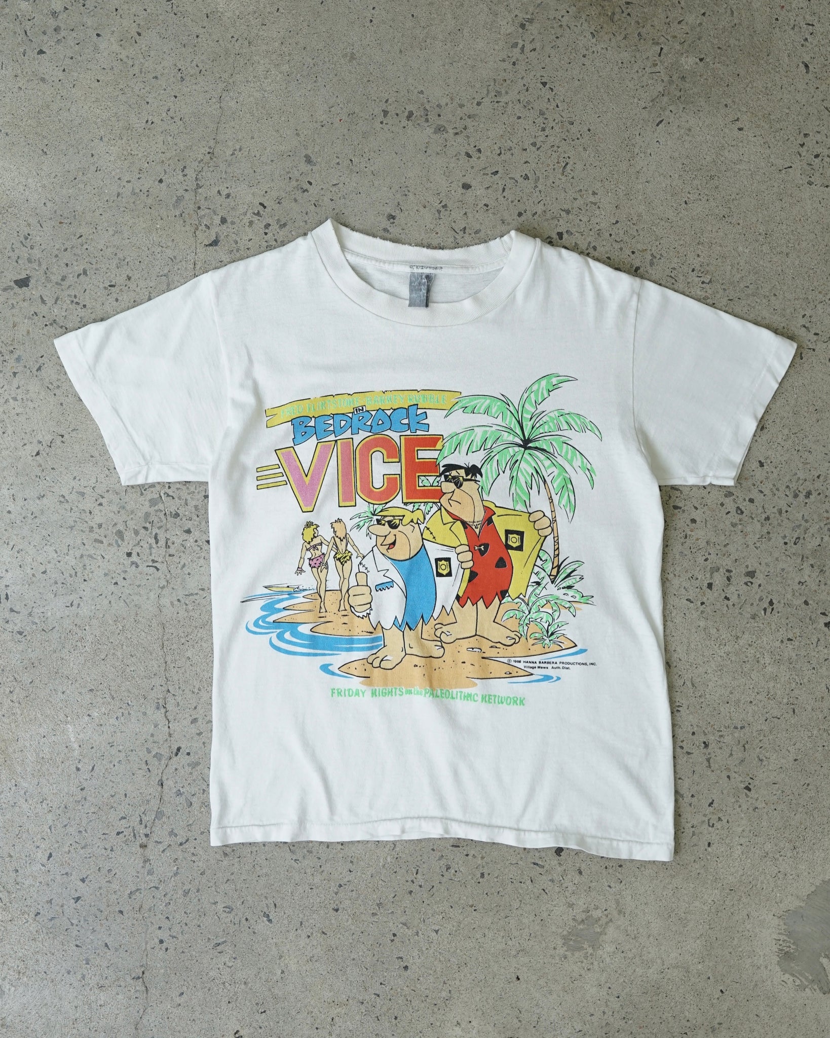 the flintstones in bedrock vice 1986 t-shirt