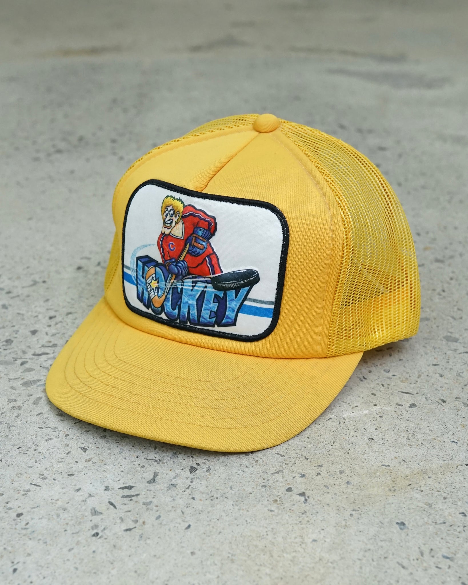 3d hockey player trucker hat