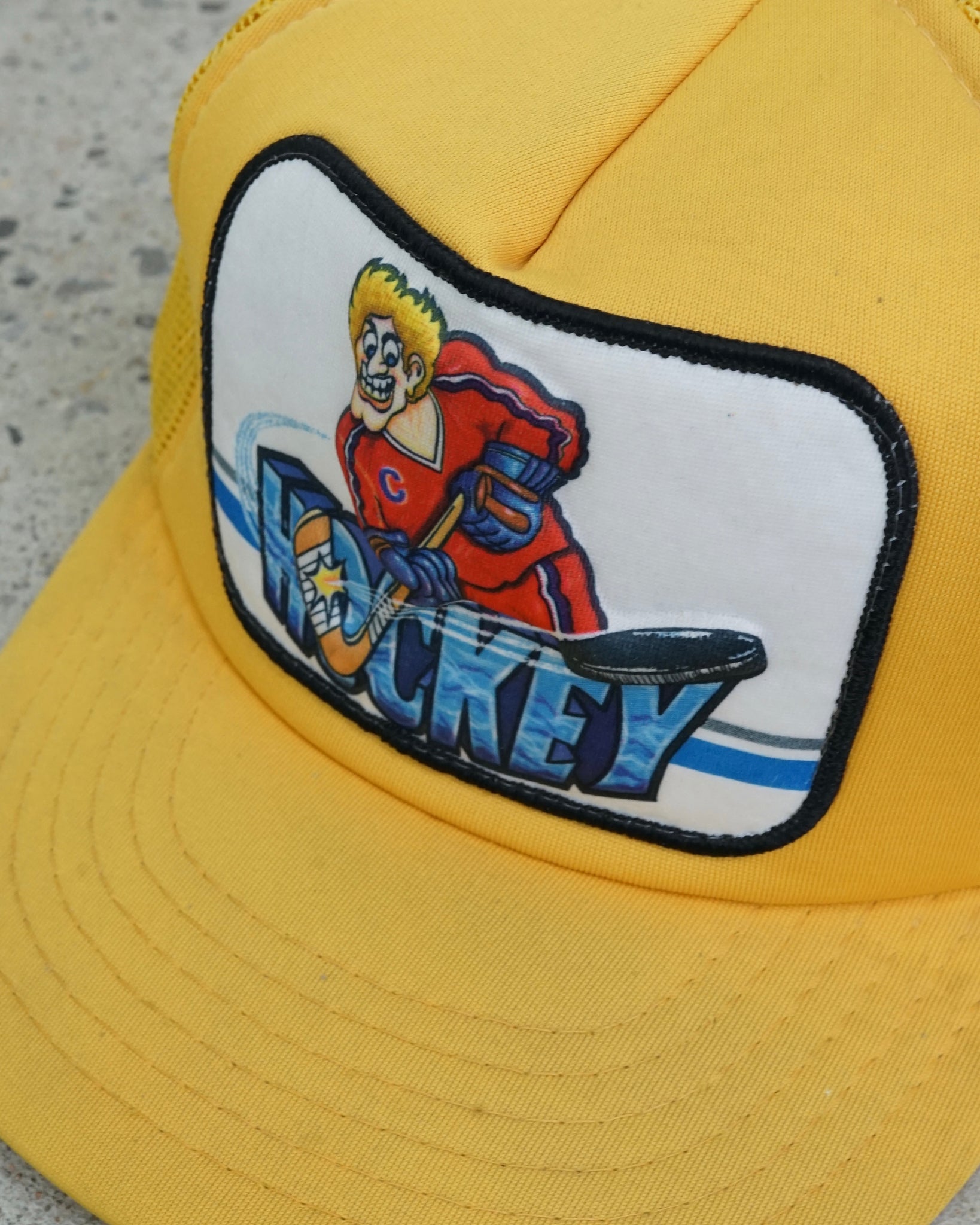 3d hockey player trucker hat