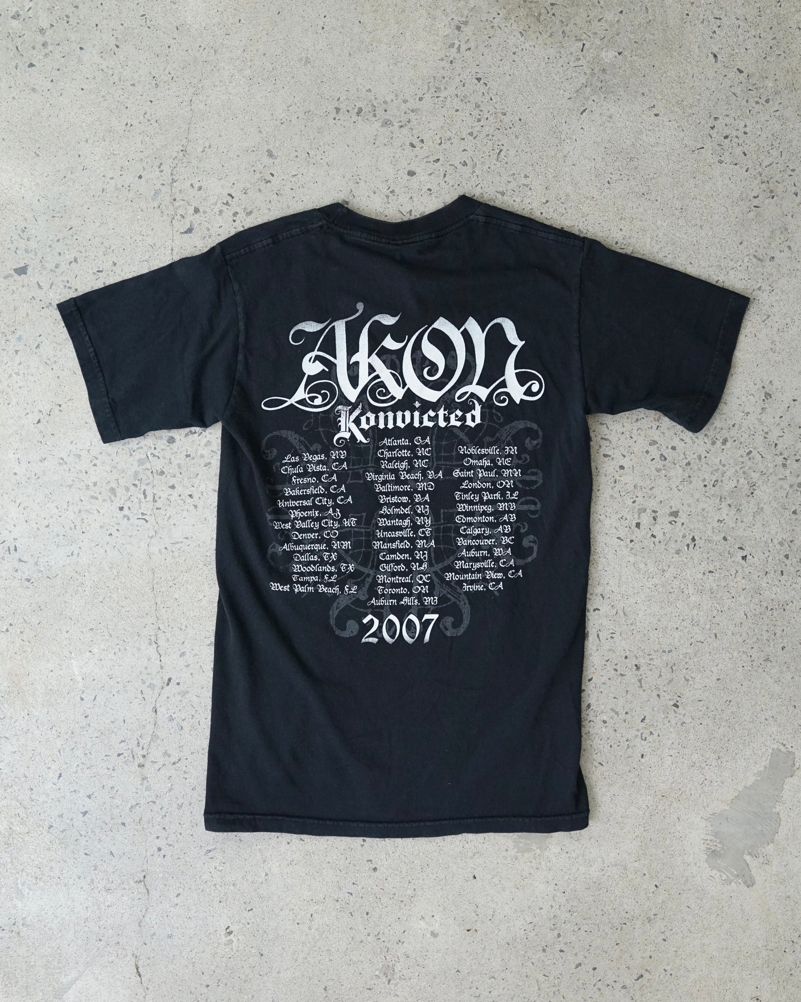 akon konvicted 2007 tour t-shirt