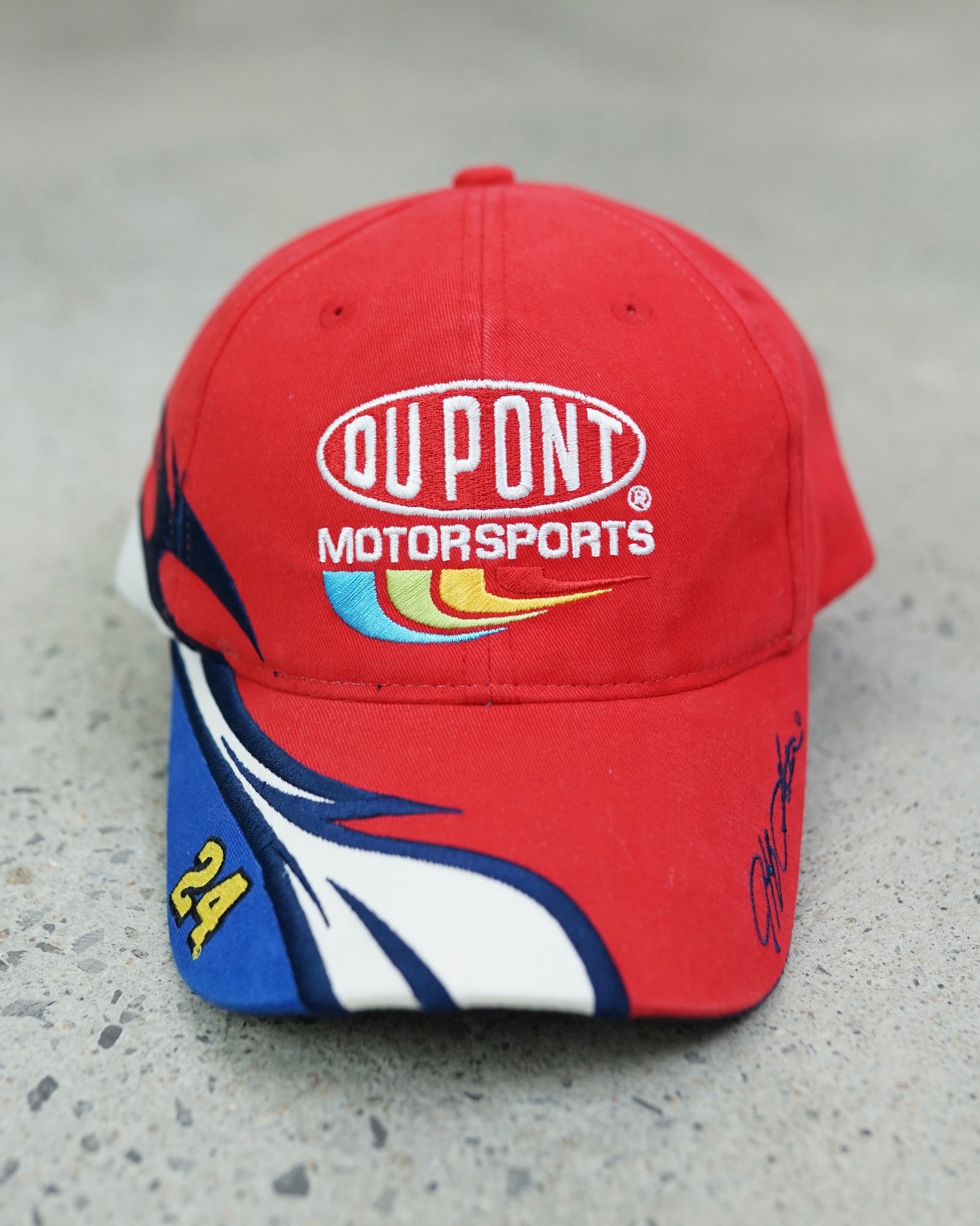 dupont motorsports nascar velcro hat