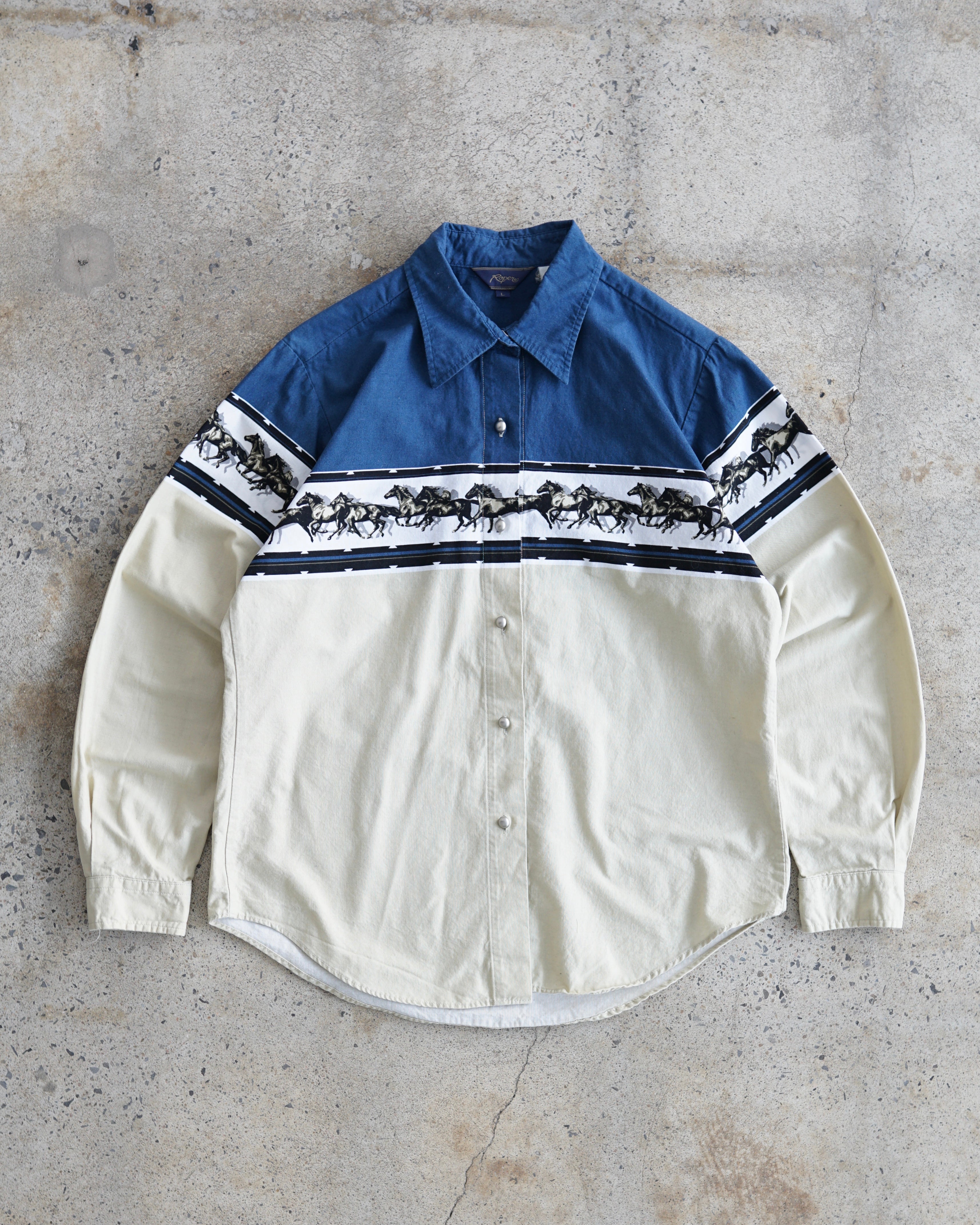 Claude Roper roper horses western button-up shirt – Chez Claude Vintage