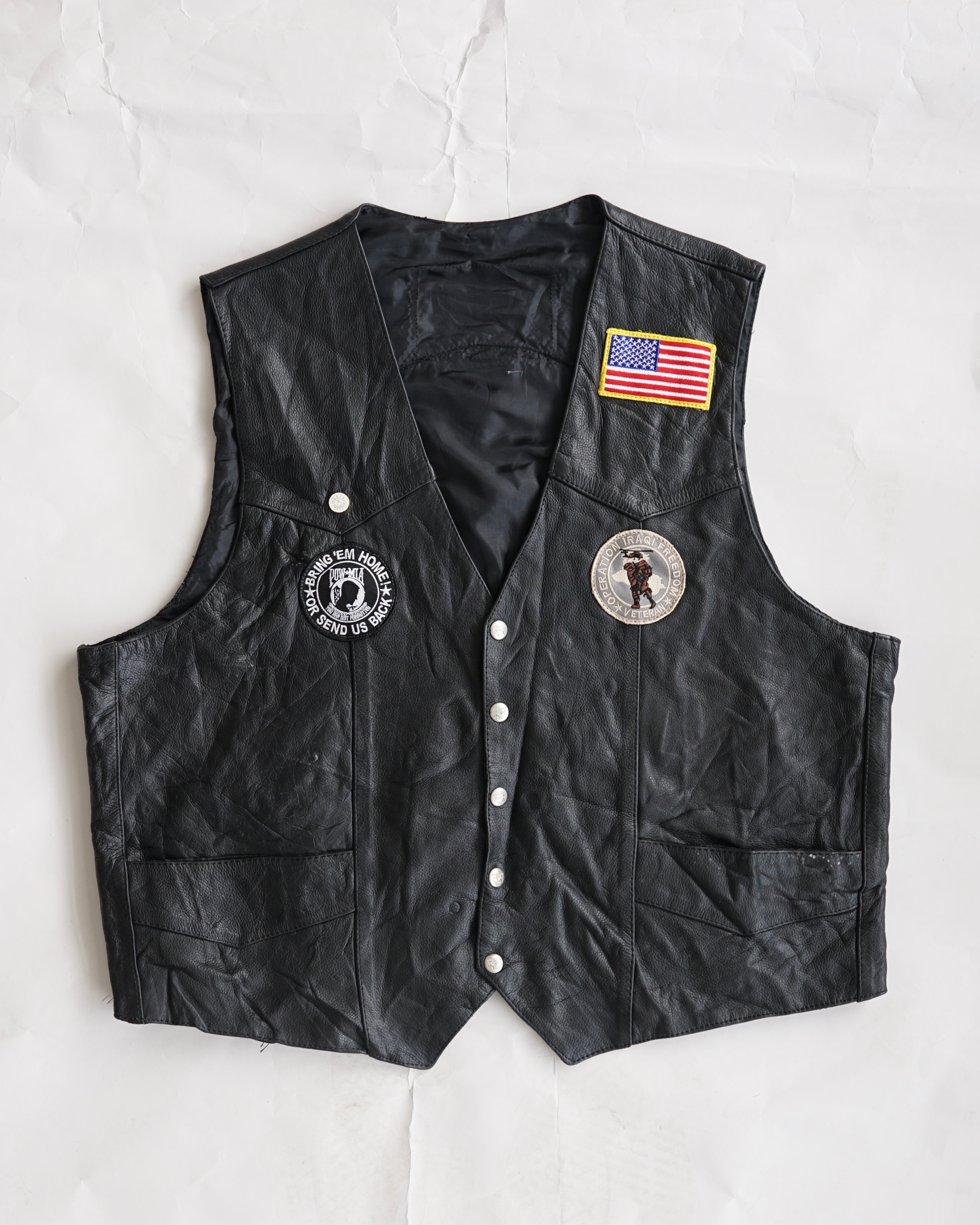 american legion riders wisconsin leather vest – Chez Claude Vintage