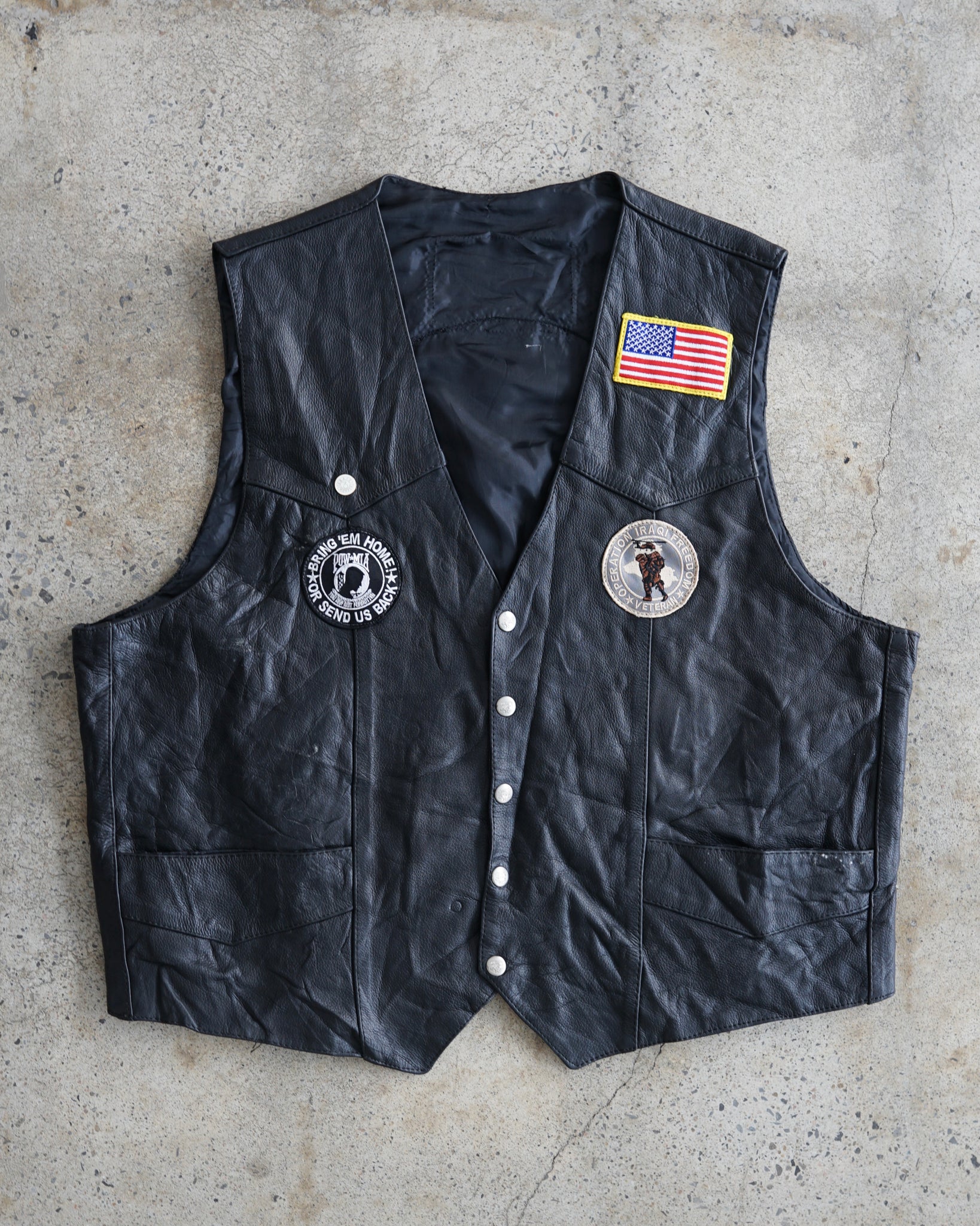 american legion riders wisconsin leather vest – Chez Claude Vintage