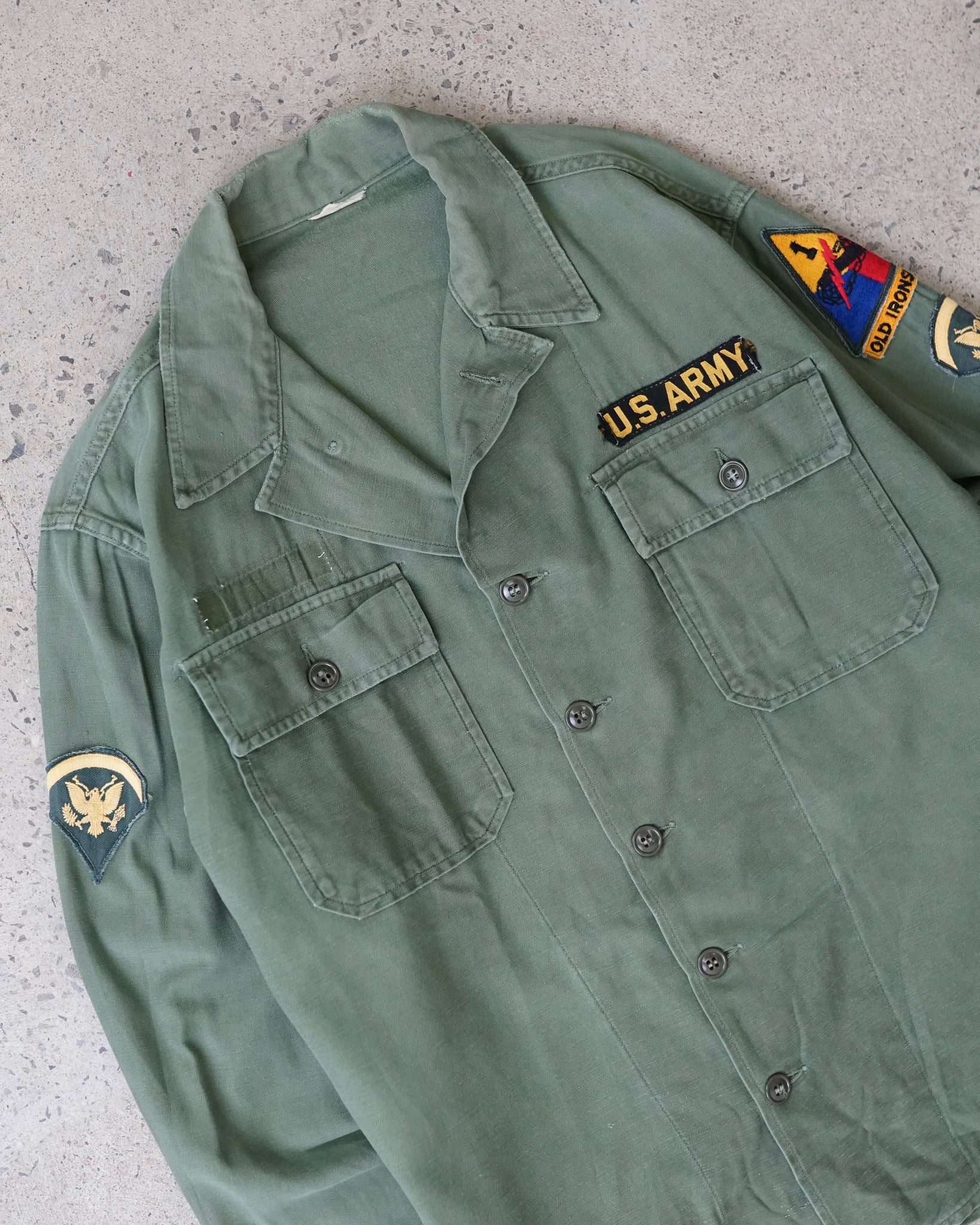 u.s army button up shirt