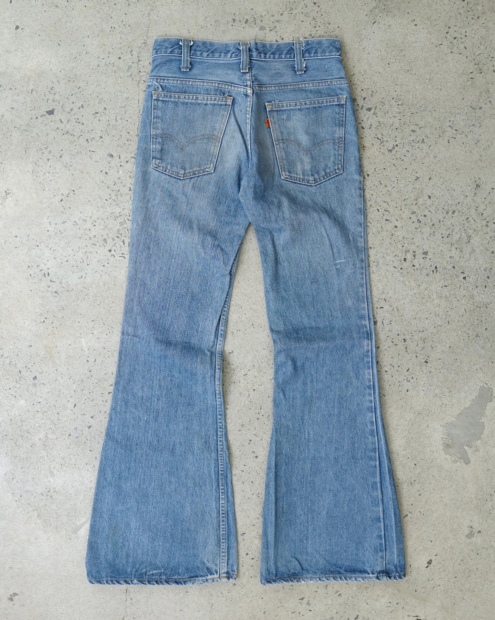 levi's 684 bell bottoms orange tab jeans