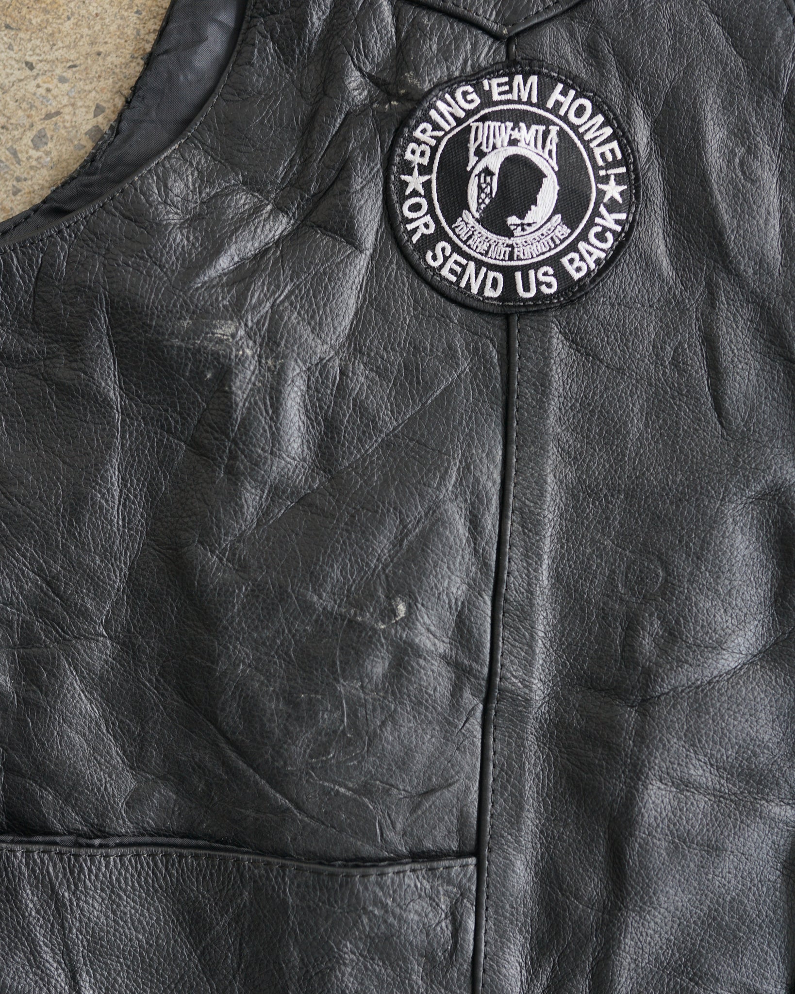 american legion riders wisconsin leather vest – Chez Claude Vintage