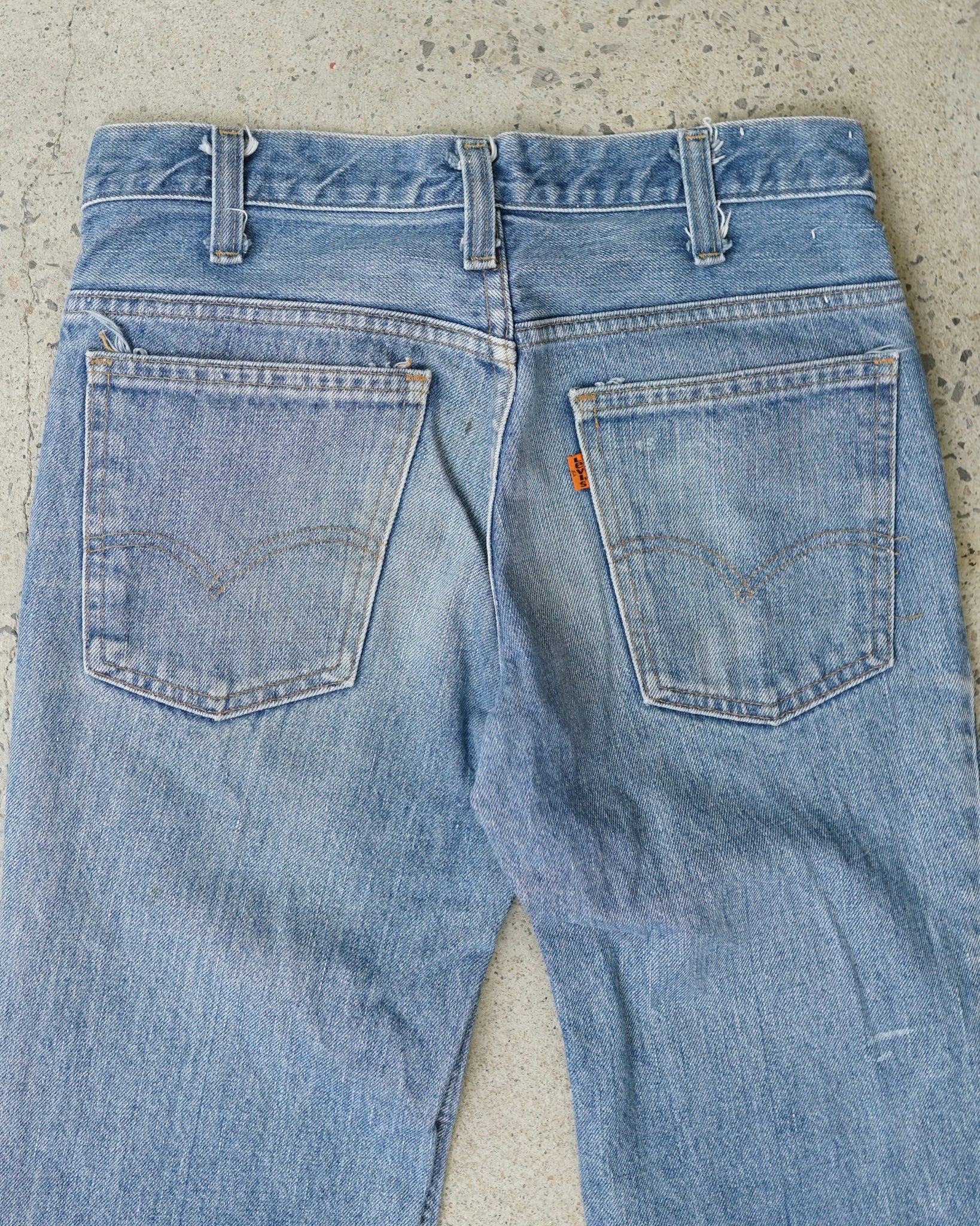 levi's 684 bell bottoms orange tab jeans