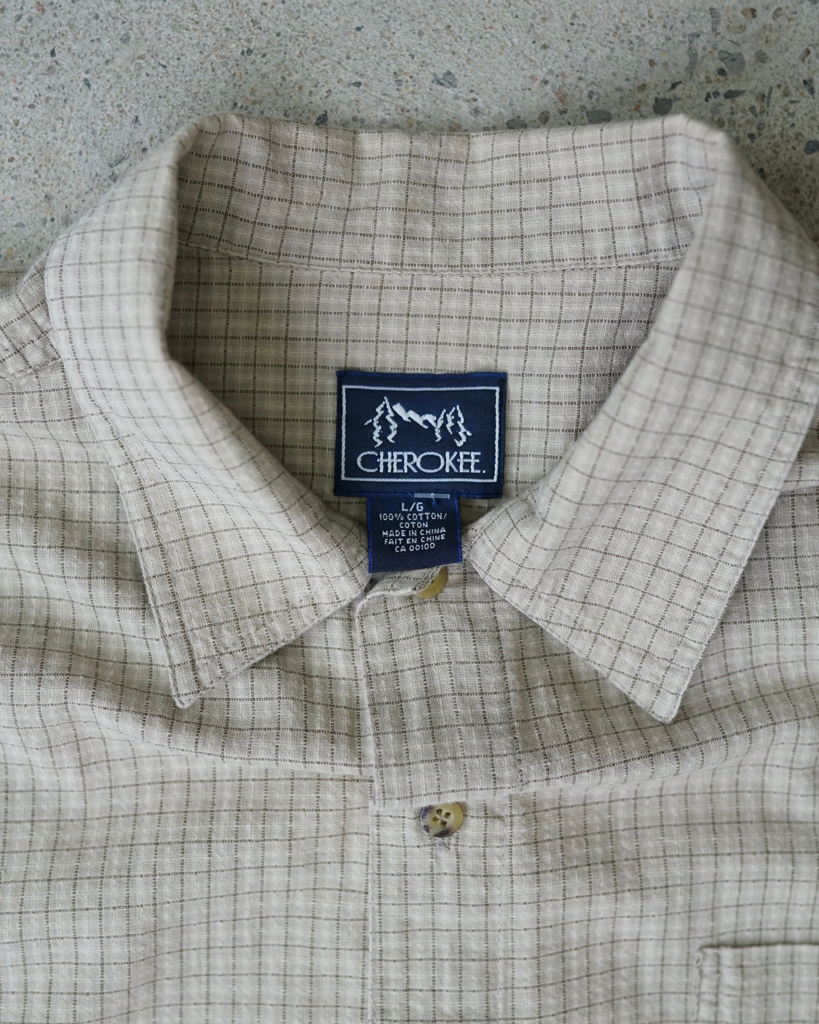 cherokee button-up shirt