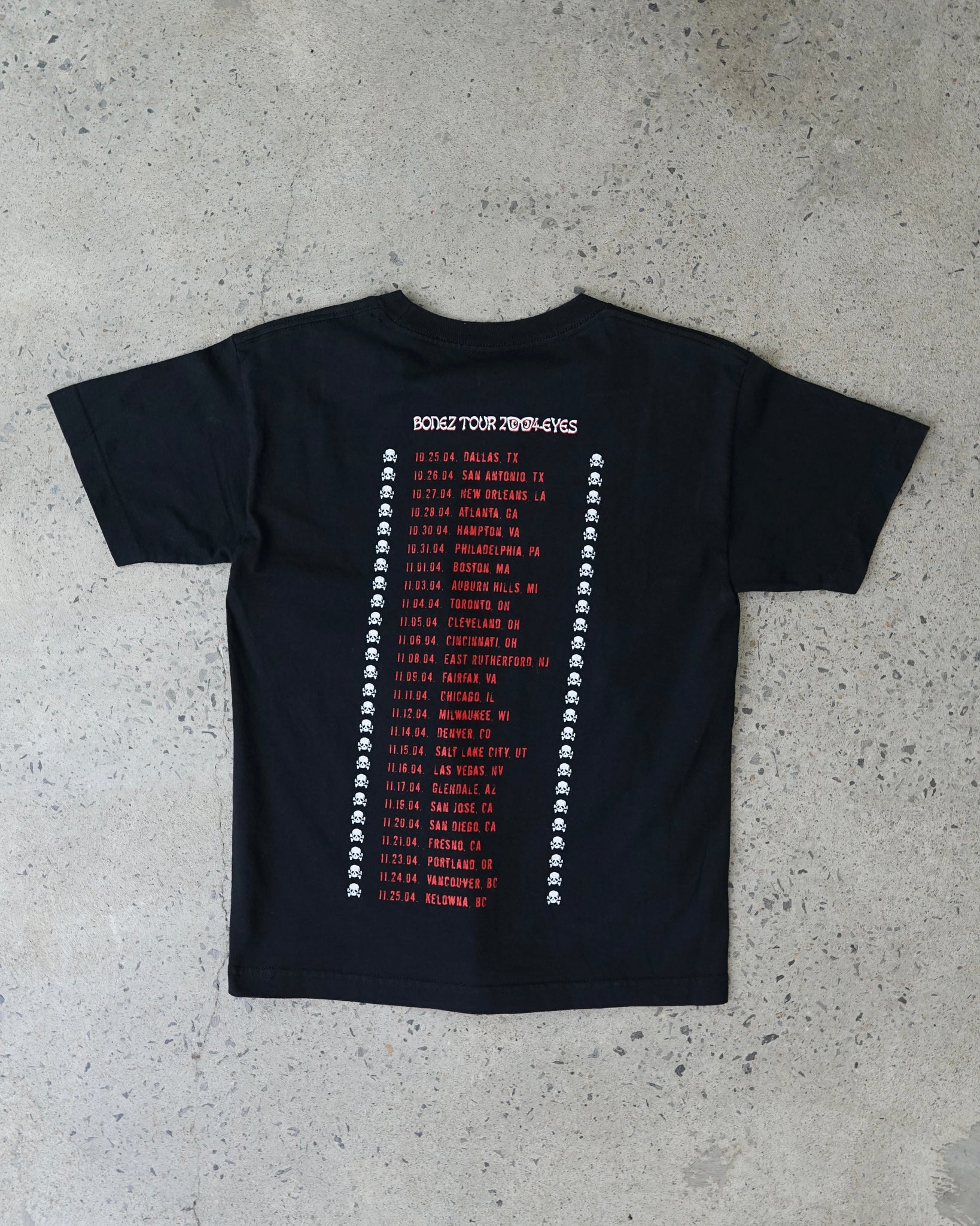 avril lavigne bonez tour 2004-eyes t-shirt