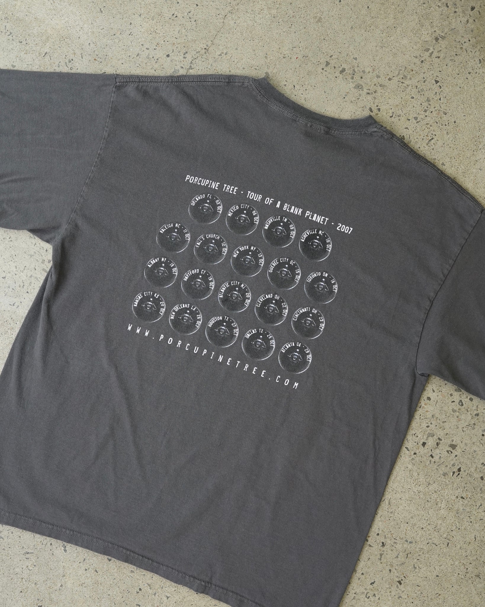 porcupine tree tour of a blank planet t-shirt