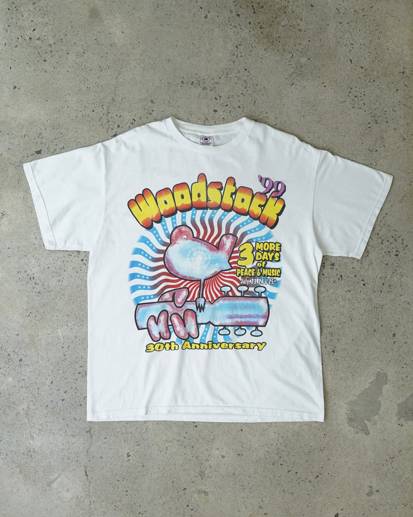 woodstock 30th anniversary 1999 t-shirt