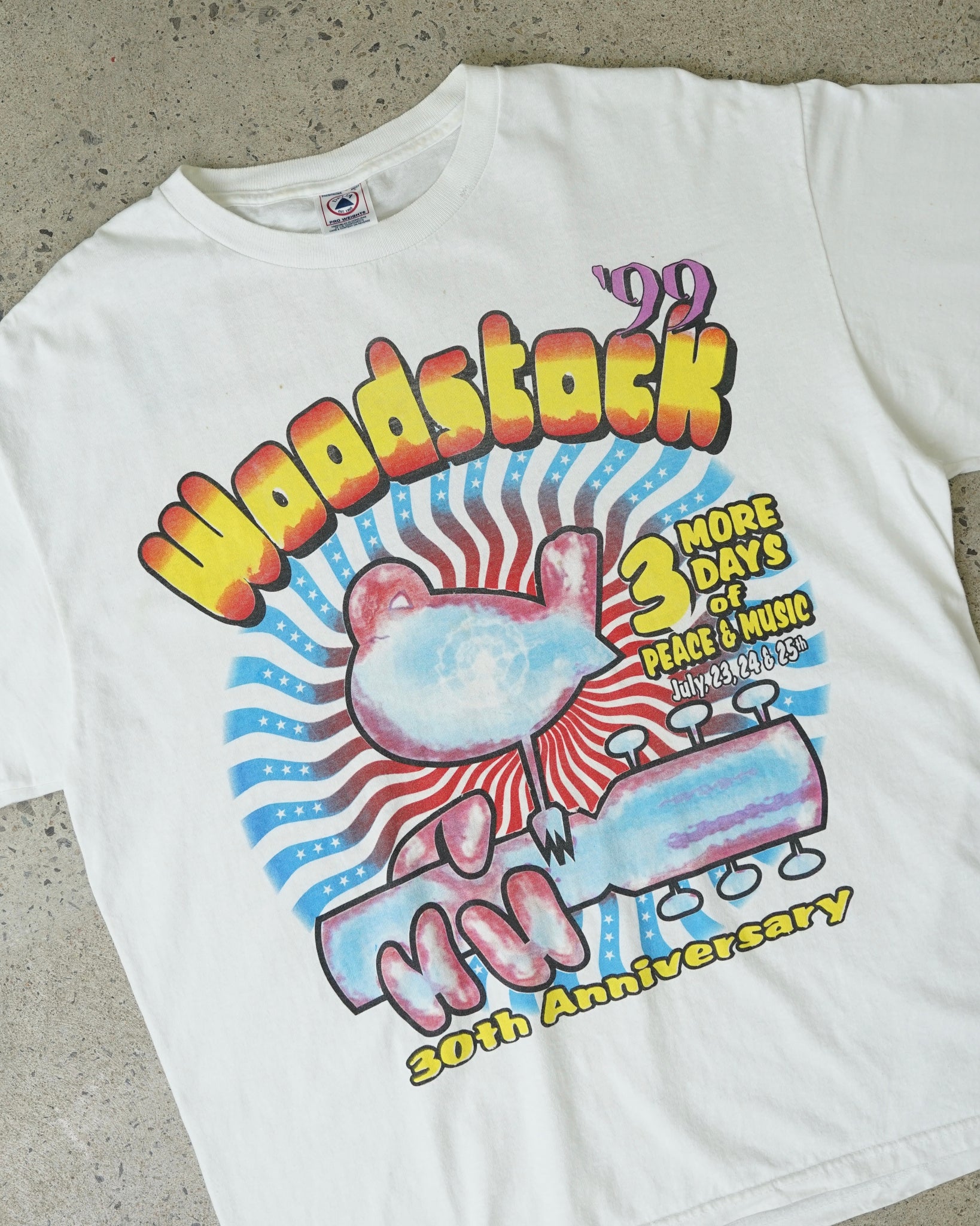 woodstock 30th anniversary 1999 t-shirt