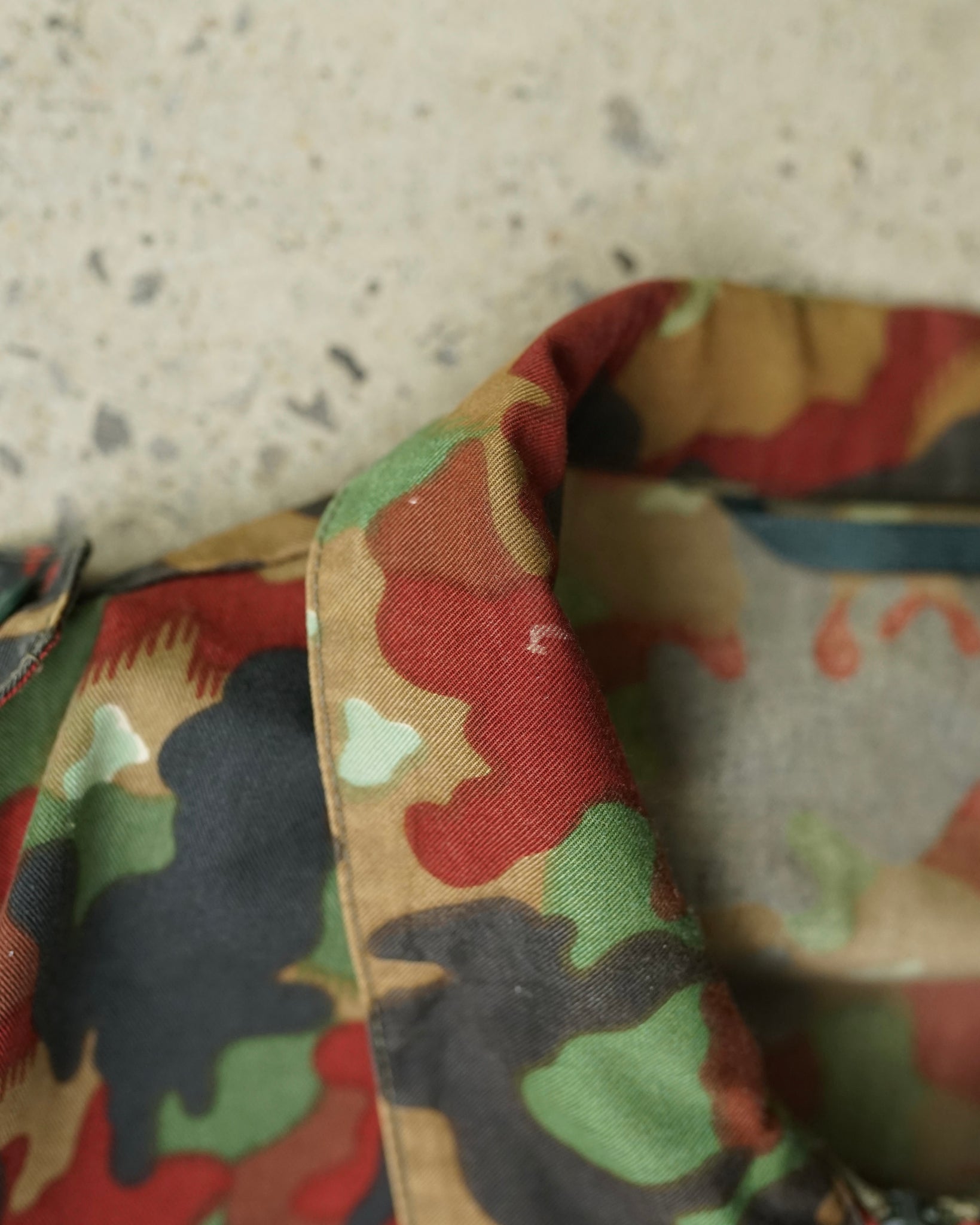 camo zip-up over shirt - medium