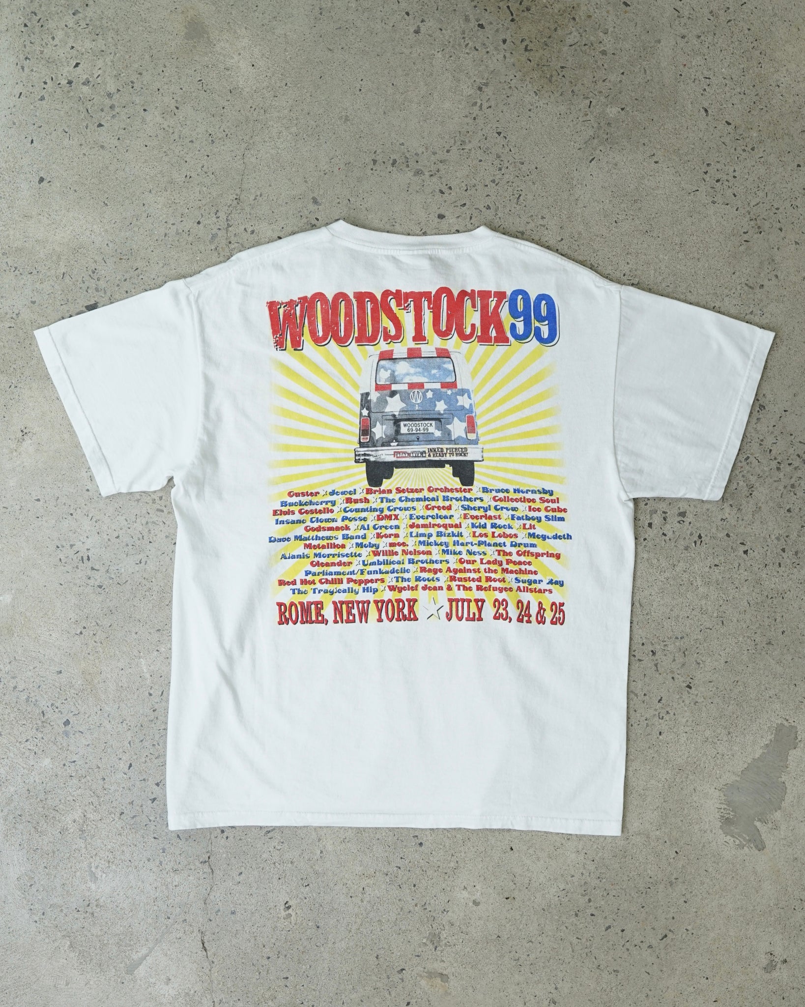 woodstock 30th anniversary 1999 t-shirt