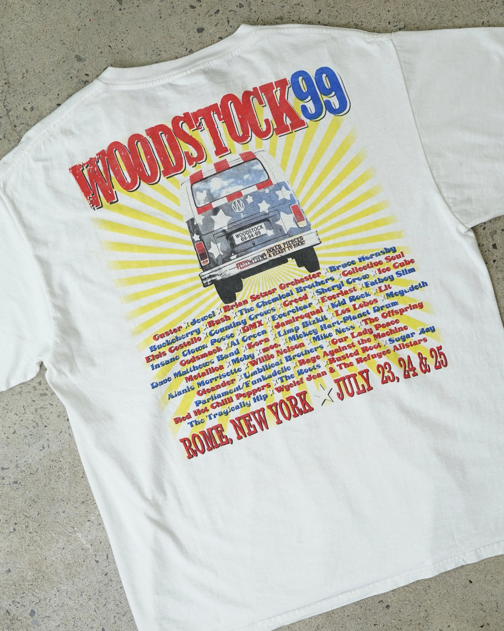 woodstock 30th anniversary 1999 t-shirt