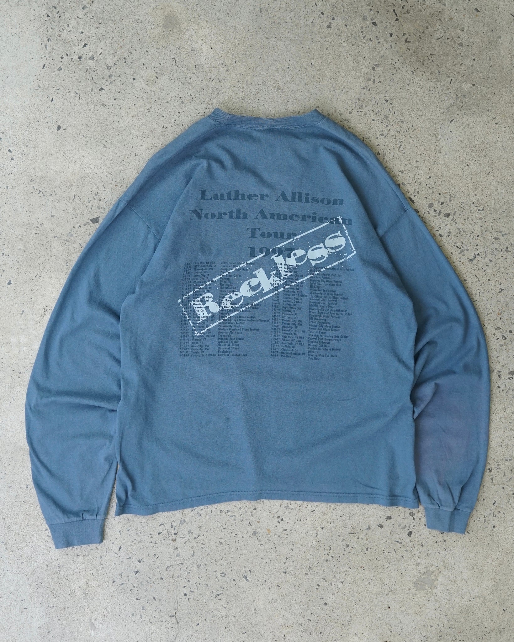 luther allison reckless tour 1997 longsleeve