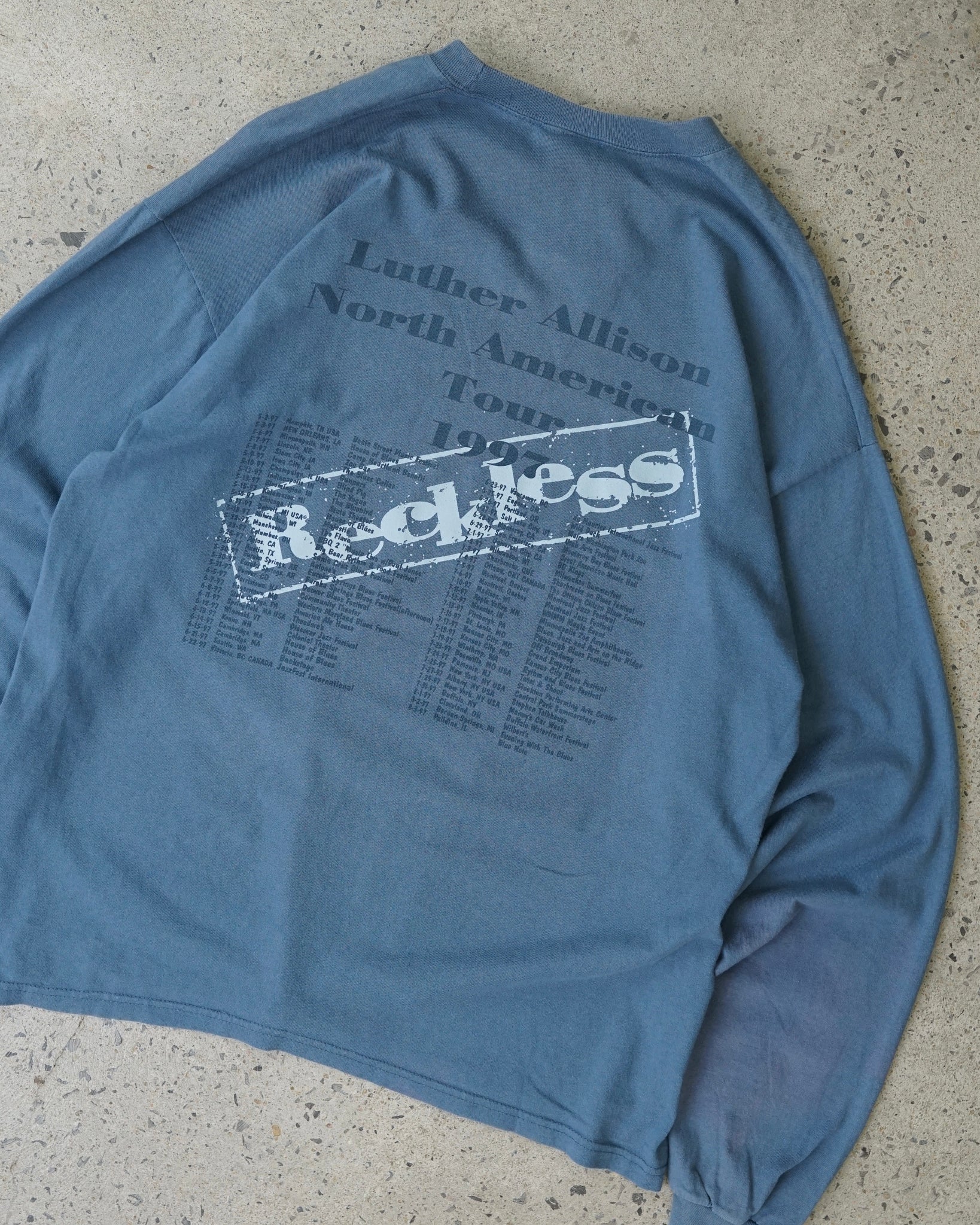 luther allison reckless tour 1997 longsleeve