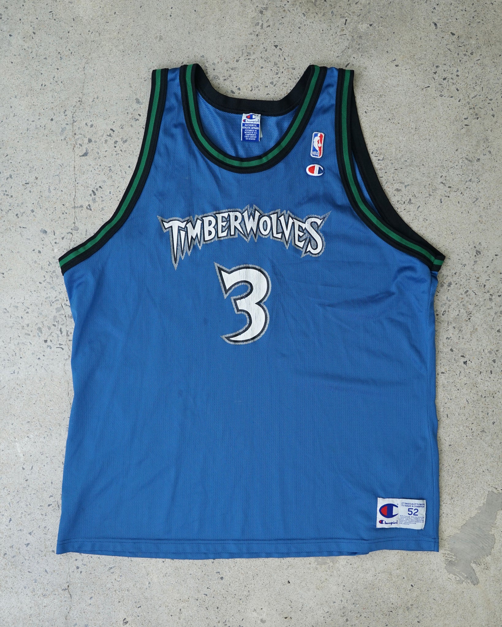 minnesota timberwolves marbury nba champion jersey - XXL