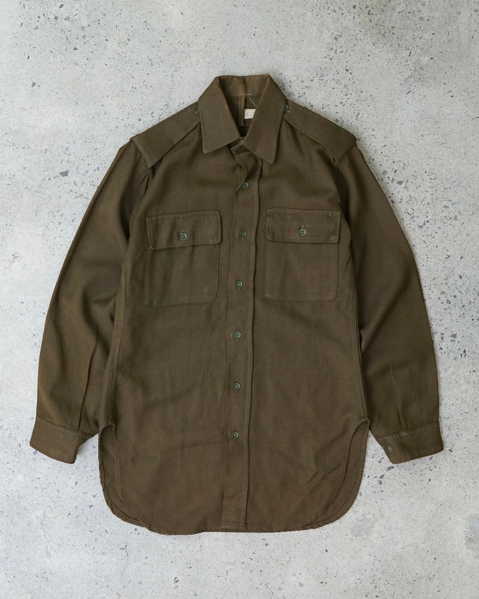 vintage military button-up shirt