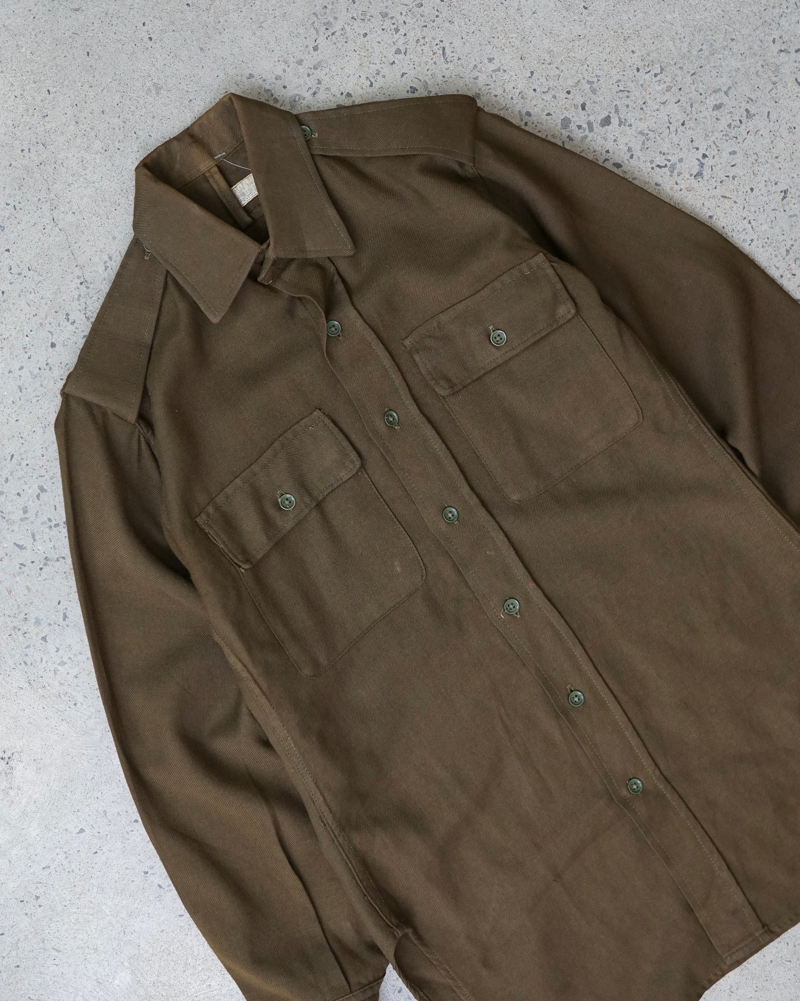 vintage military button-up shirt