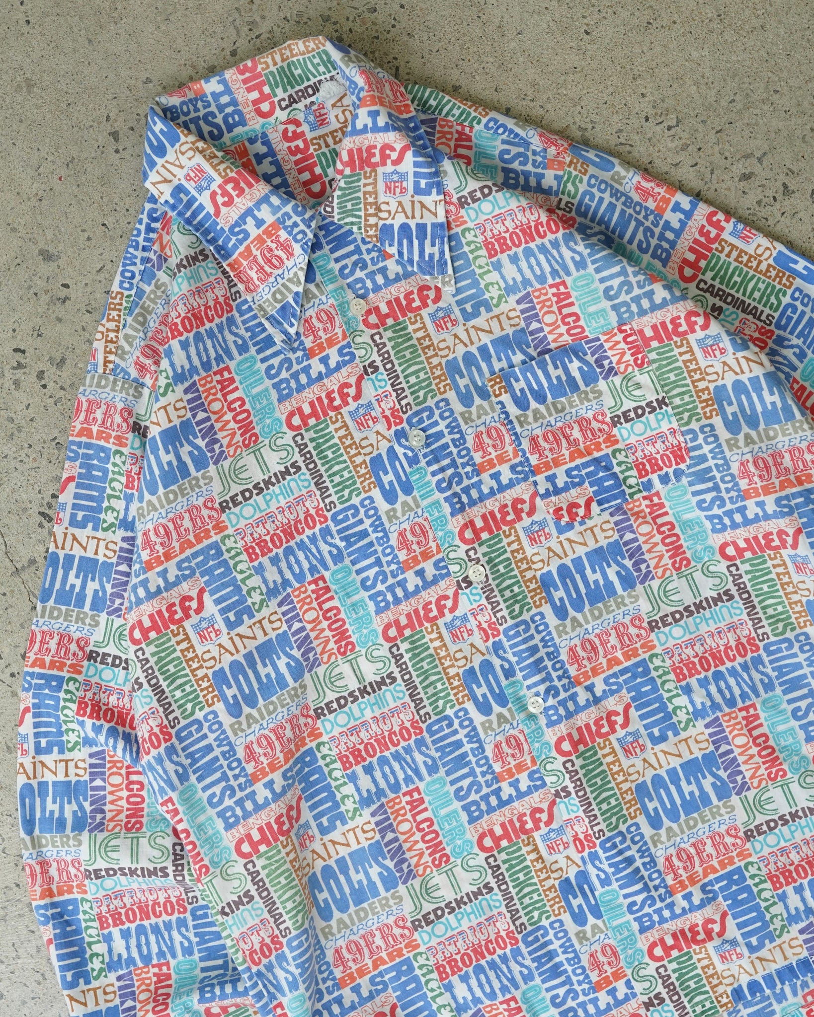 nfl teams button-up shirt