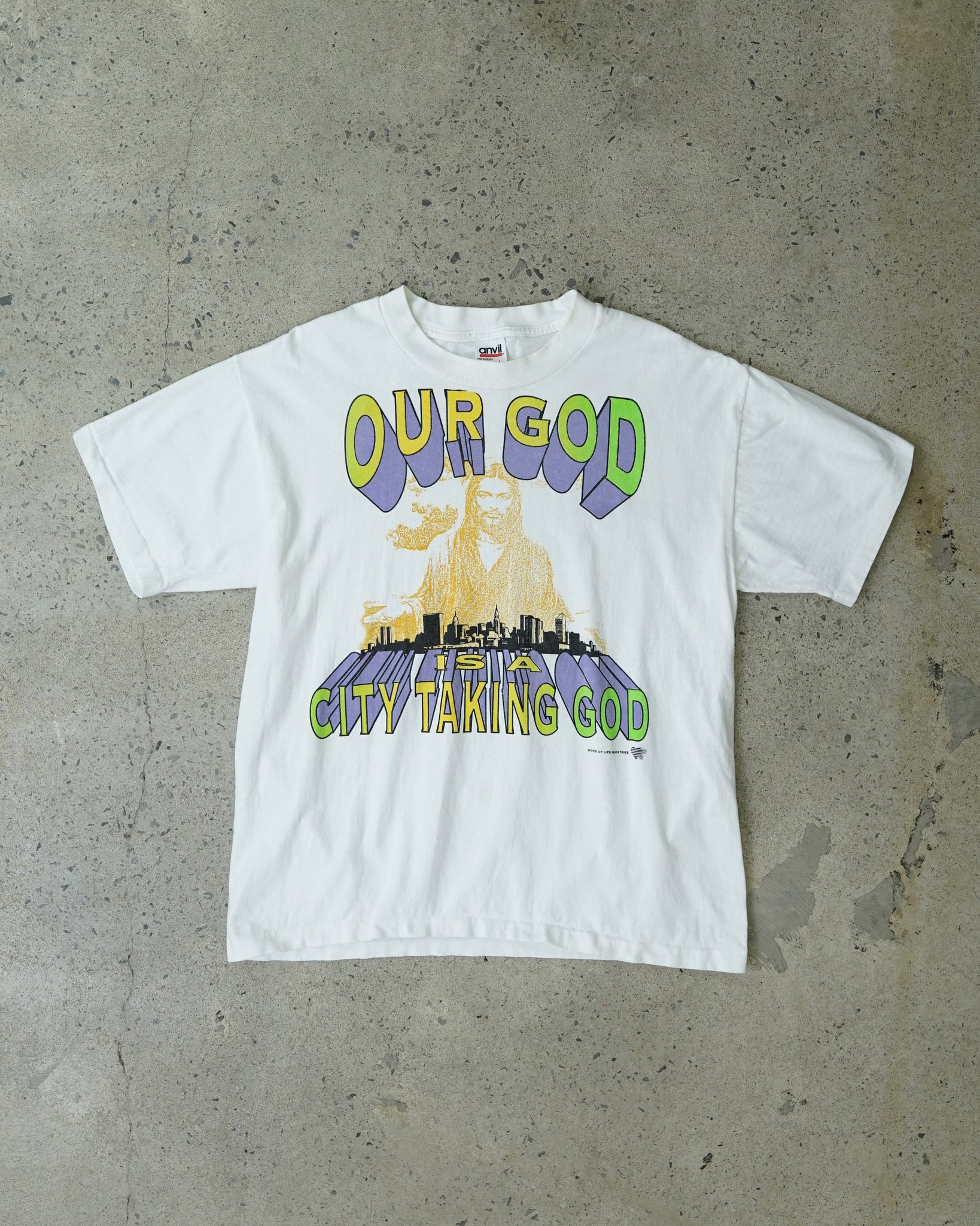 "our god is a city taking god" t-shirt