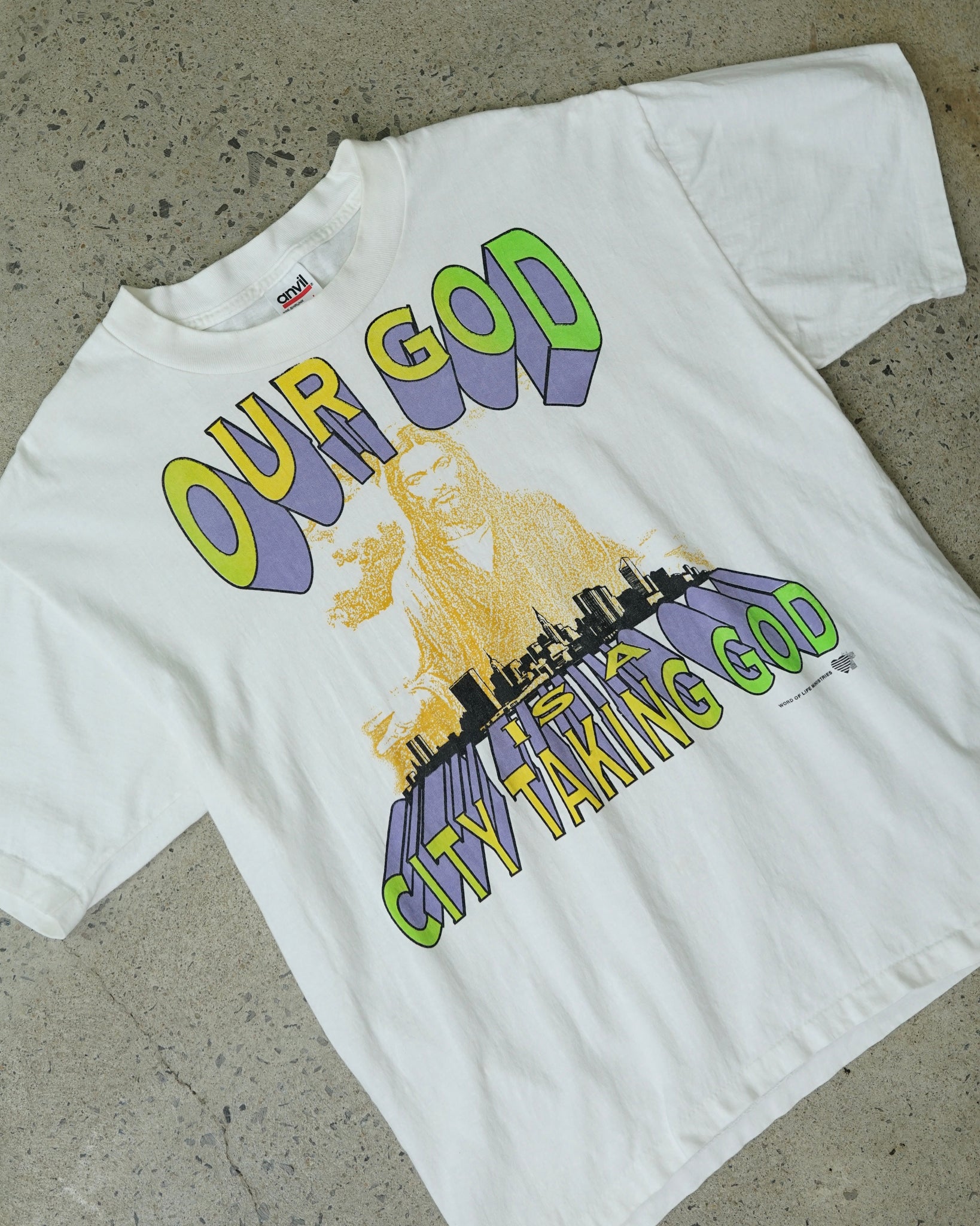 "our god is a city taking god" t-shirt