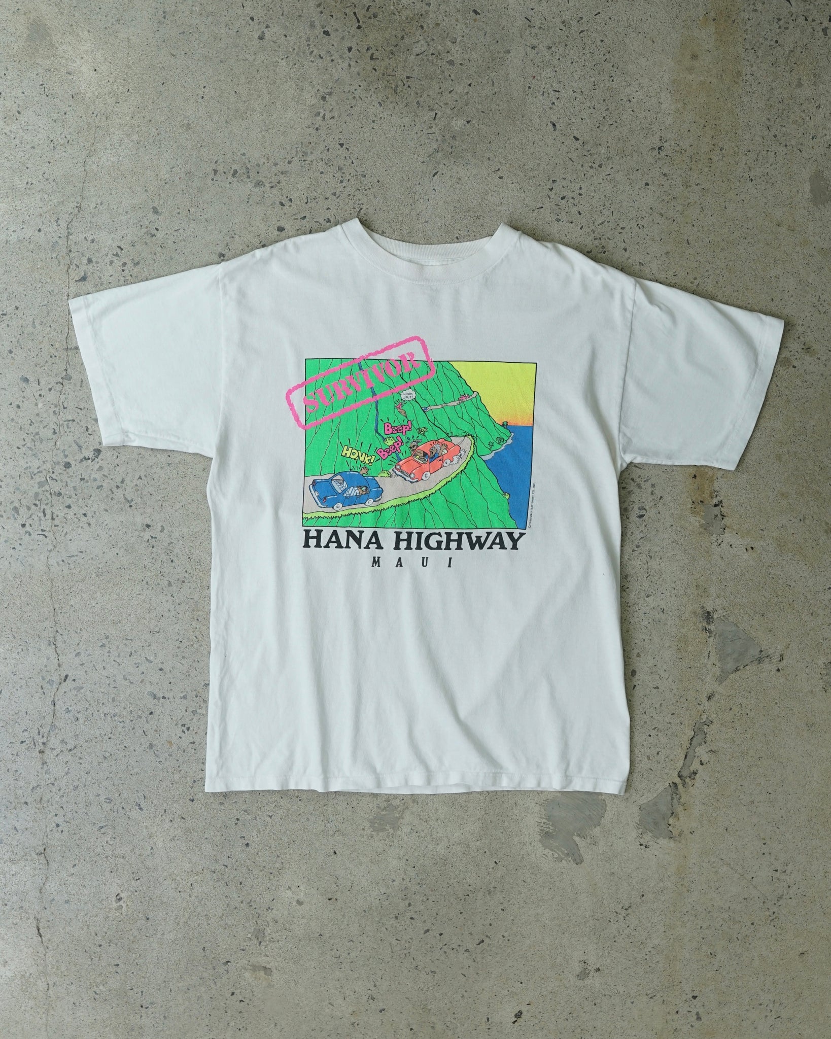 hana highway maui 1990 t-shirt